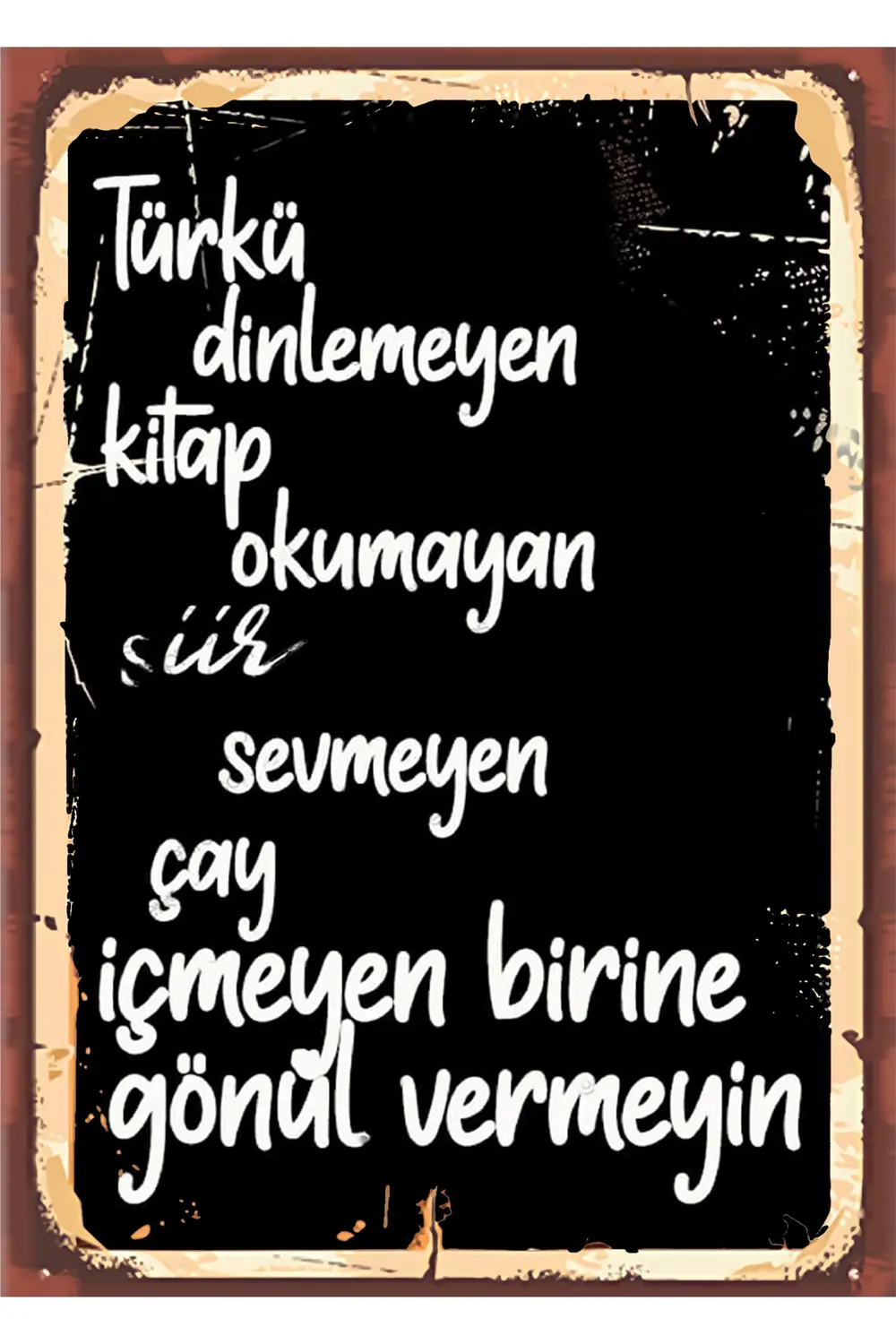 Sekiz ( 8 ) Parça Çay Set Ahşap Poster