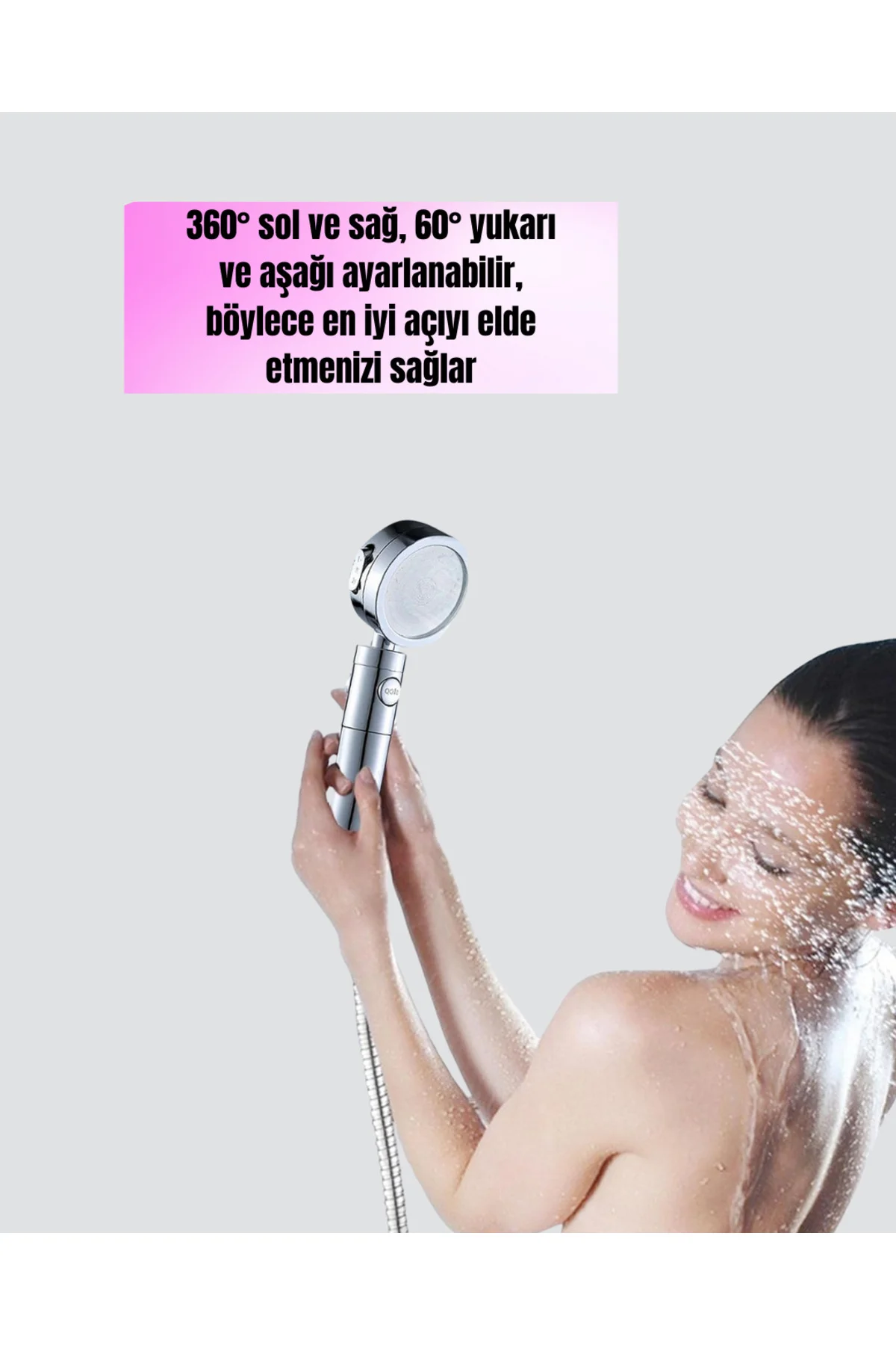 Şelale Sisi ve Masaj Özellikli Banyo Duş Başlığı