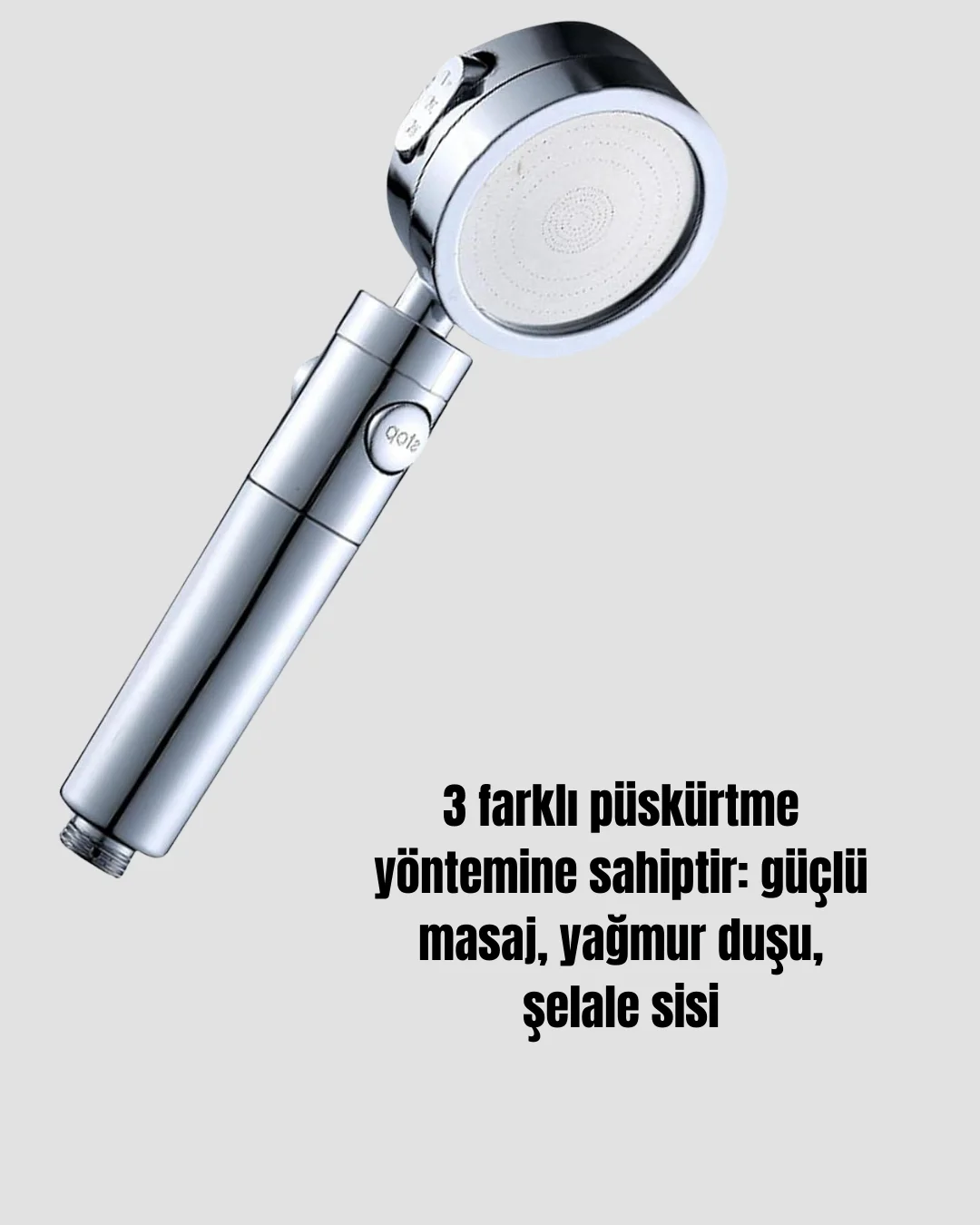 Şelale Sisi ve Masaj Özellikli Banyo Duş Başlığı