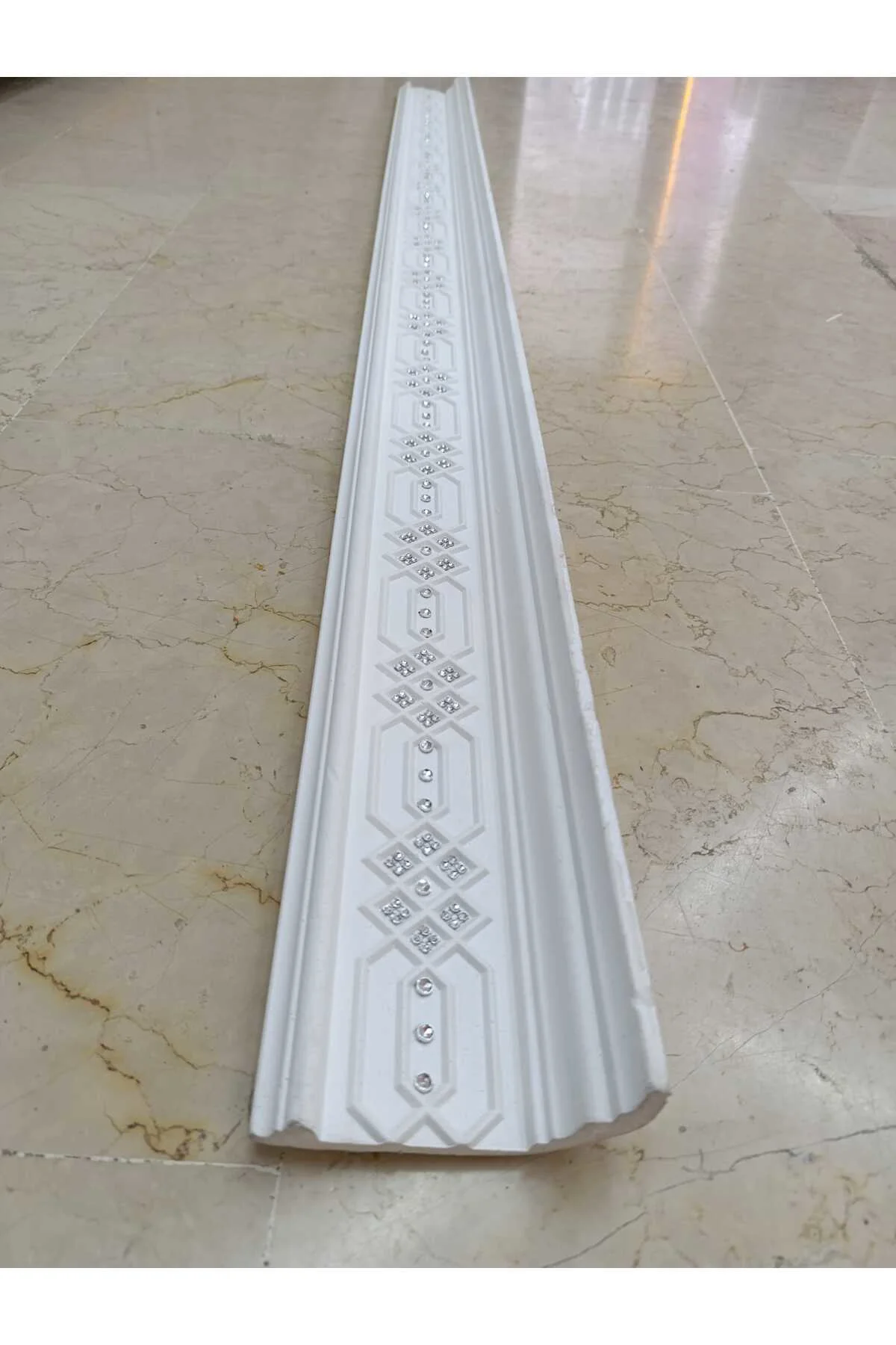 Selçuklu Desenli Gümüş Gri Taşlı Stropiyer 5 Adet-10 Mt (2 Mt uzu