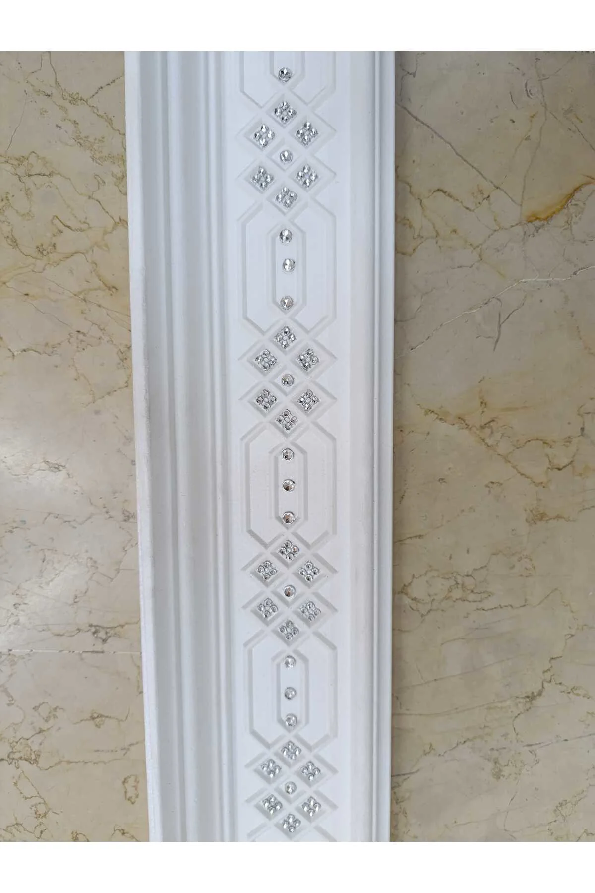 Selçuklu Desenli Gümüş Gri Taşlı Stropiyer 5 Adet-10 Mt (2 Mt uzu