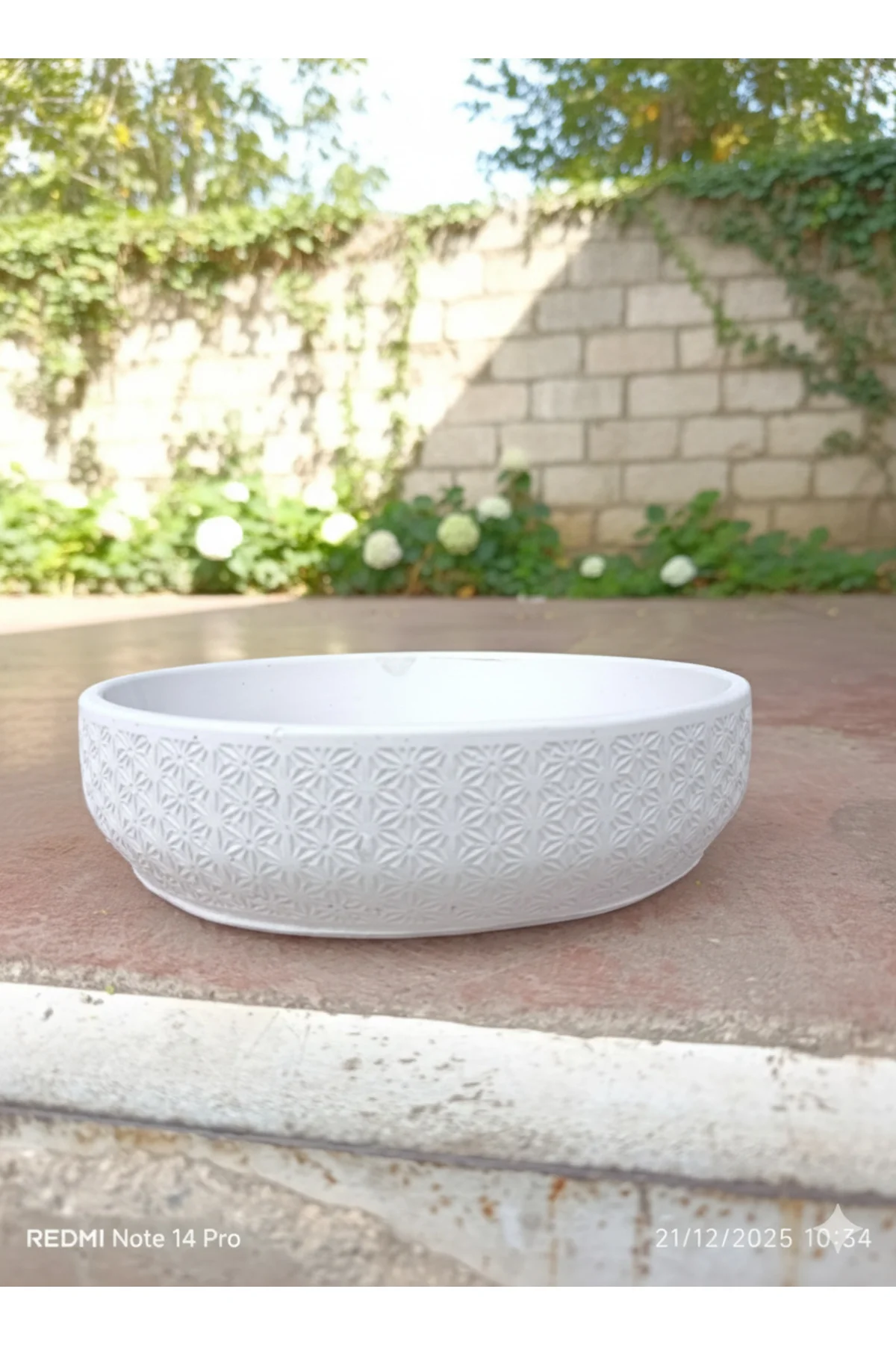 Selçuklu Dizayn Taş Saksı 25*8 cm Yaklaşık Ölçü