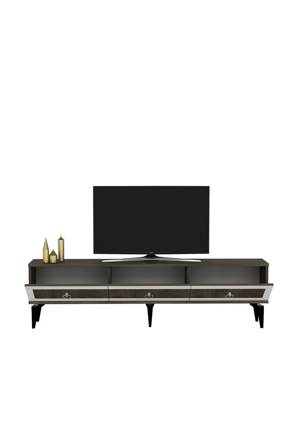 Selen Tv Sehpası (ALT MODÜL) Ceviz-beyaz