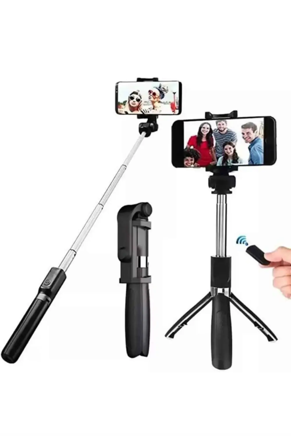 Selfie Çubuğu Tripod Bluetooth Kumandalı Selfie Çubuğu Telefon Tu