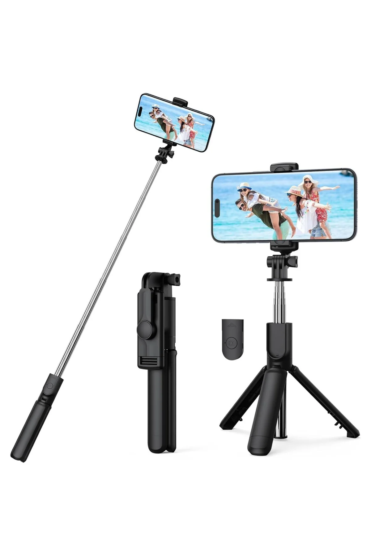 Selfie Çubuğu Tripod – 3’ü 1 Arada Bluetooth Uzaktan Kumandalı Te Selfie Çubuğu Tripod – 3’ü 1 Arada Bluetooth Uzaktan Kumandalı Te