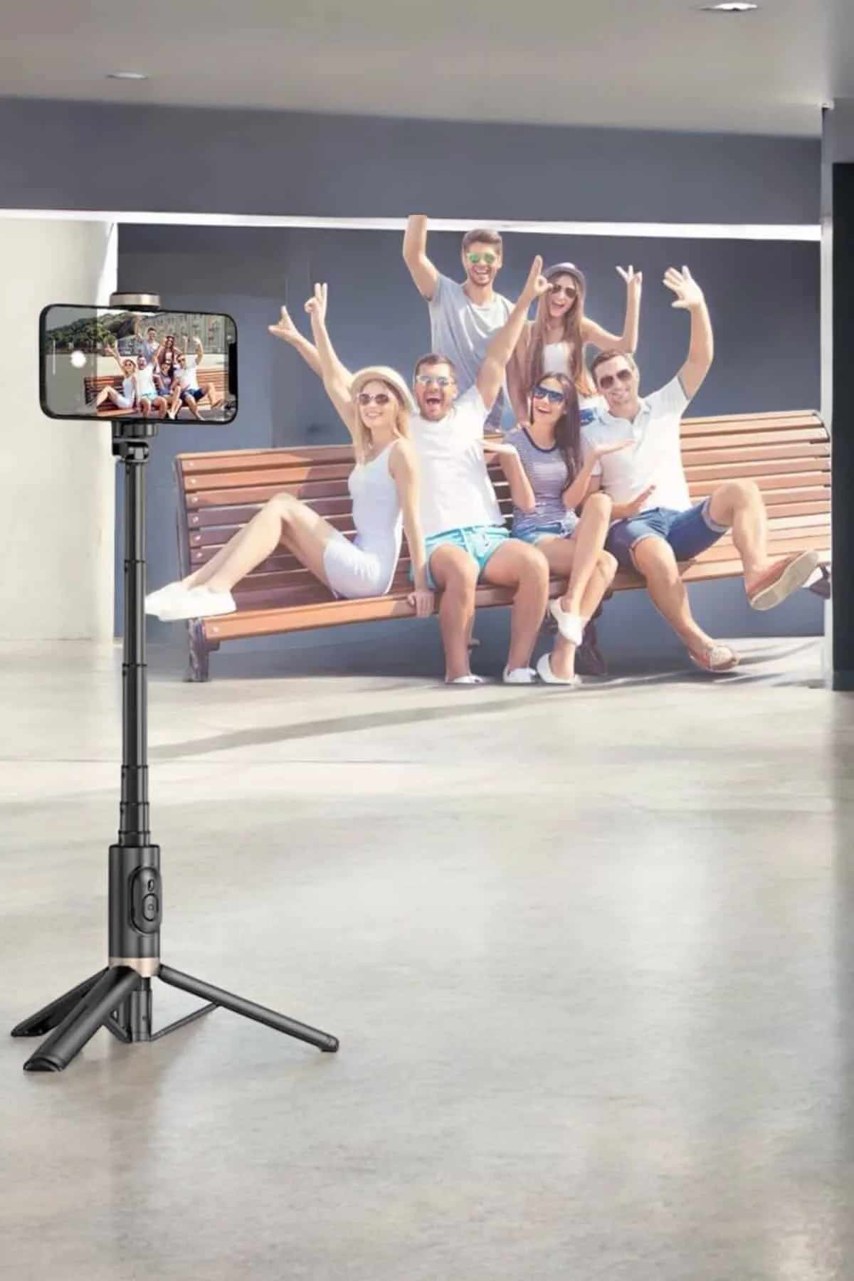 Selfie Çubuğu Tripod Kumandalı Telefon Tutucu Siyah Selfie Çubuğu Tripod Kumandalı Telefon Tutucu Siyah - Görsel 3