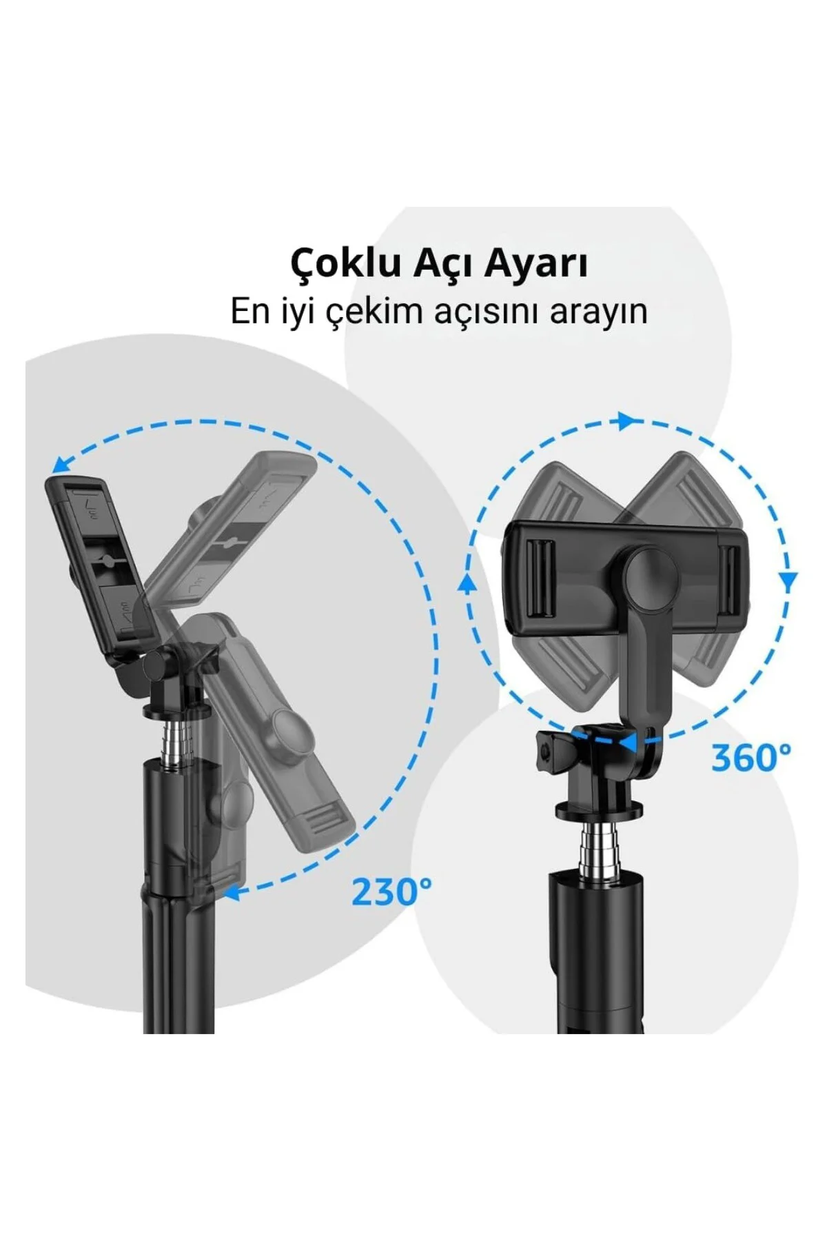 Selfie Çubuğu Tripod – 3’ü 1 Arada Bluetooth Uzaktan Kumandalı Te Selfie Çubuğu Tripod – 3’ü 1 Arada Bluetooth Uzaktan Kumandalı Te