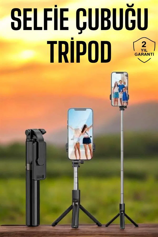 Selfie Çubuğu Tripod Kumandalı Telefon Tutucu Siyah Fiyatı, Yorumları ve Özellikleri