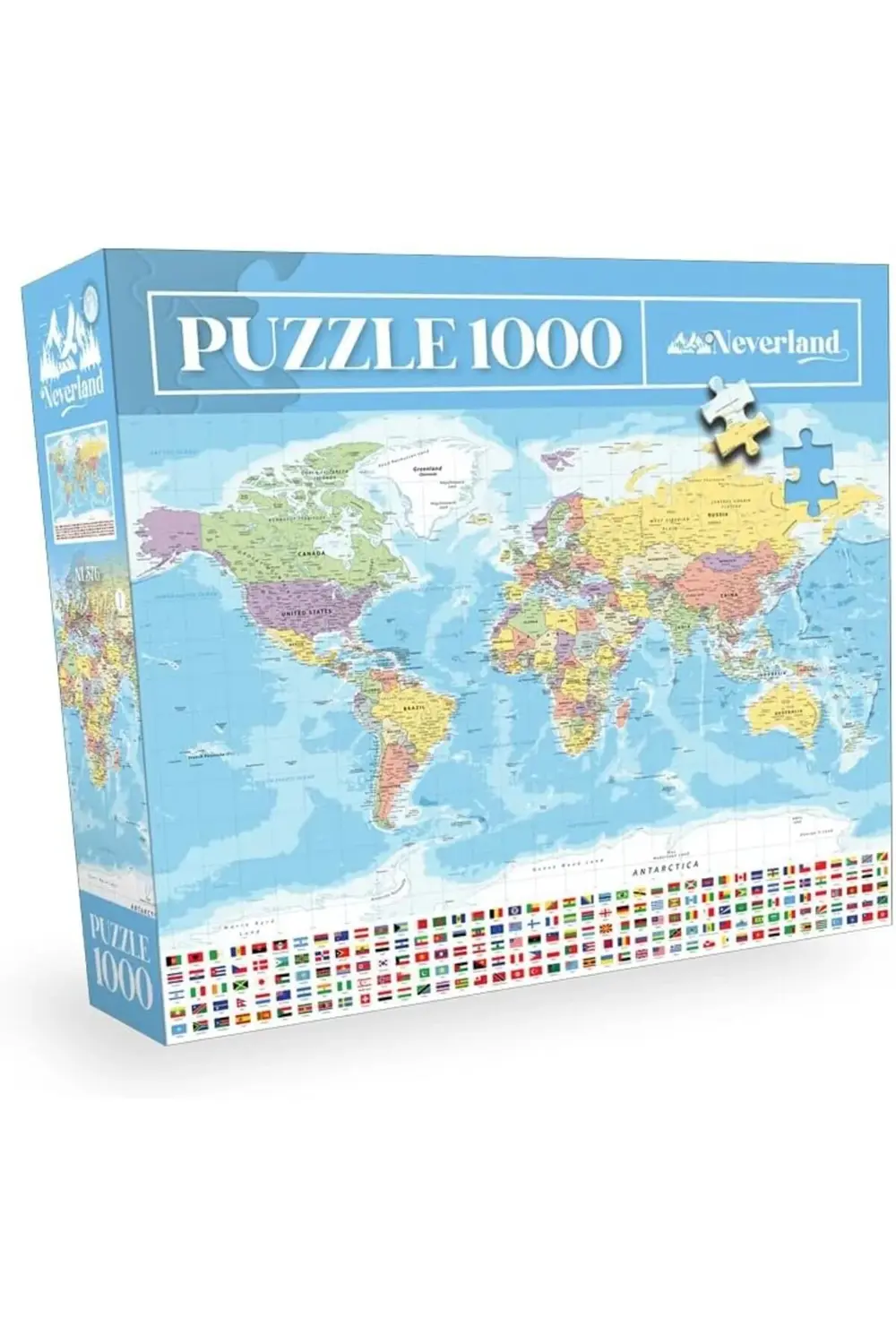 sellbuyst 1000 PARÇA PUZZLE - WORLD MAP-I (DÜNYA HARİTASI-I) tren