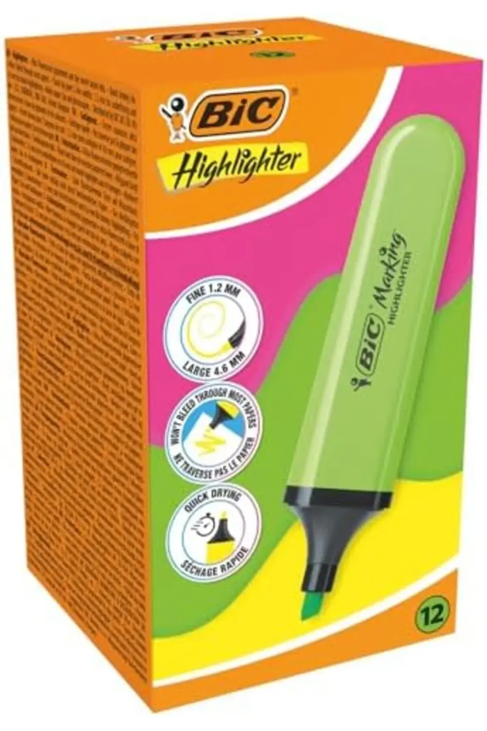 sellbuyst Marking Flat Higlighter Fosforlu Kalem 12'li Kutu, Yeşi