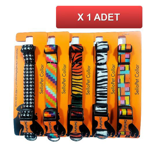 Sellopet Yumuşak Orta Boy Köpek  Boyun Tasması Karışık Renk 1 ADE