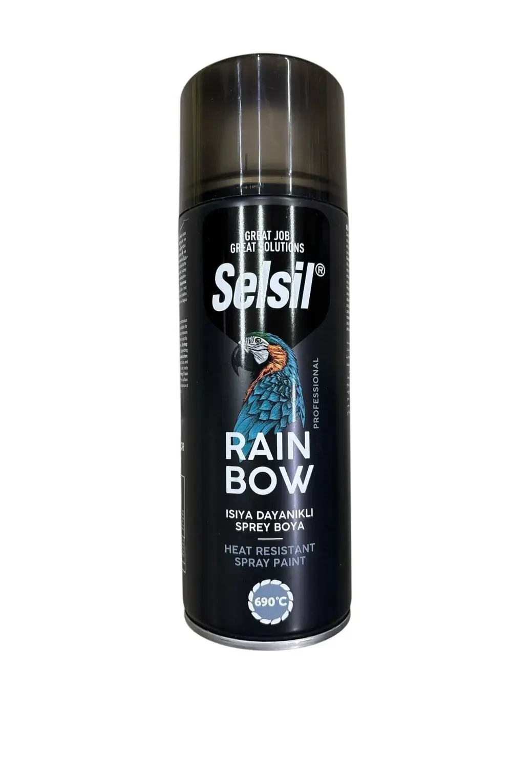Selsil Rainbow Akrilik Sprey Boya 690 Derece Isıya Dalı Siyah