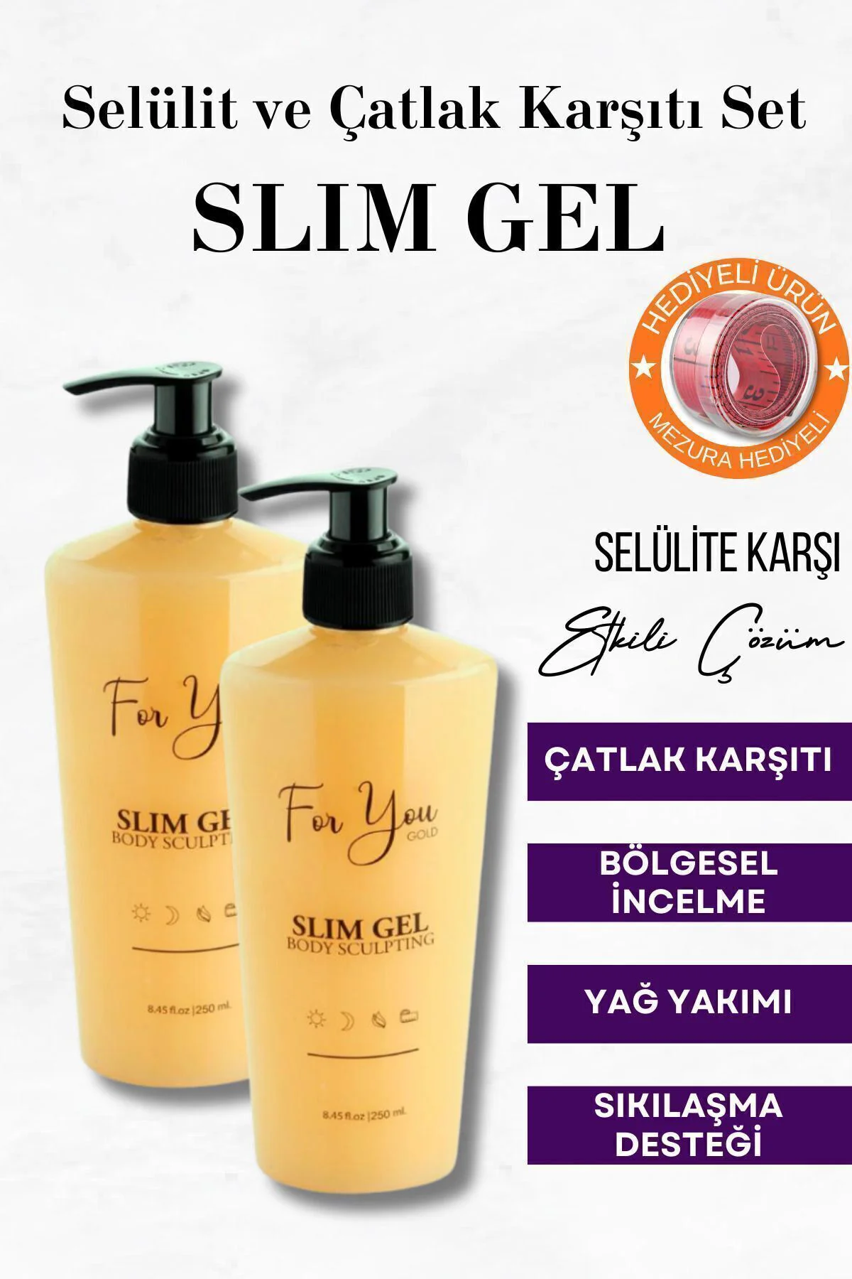 Selülit, Çatlak Gidermeye Yardımcı Ve Sıkılaştırıcı Slim Jel, Sel
