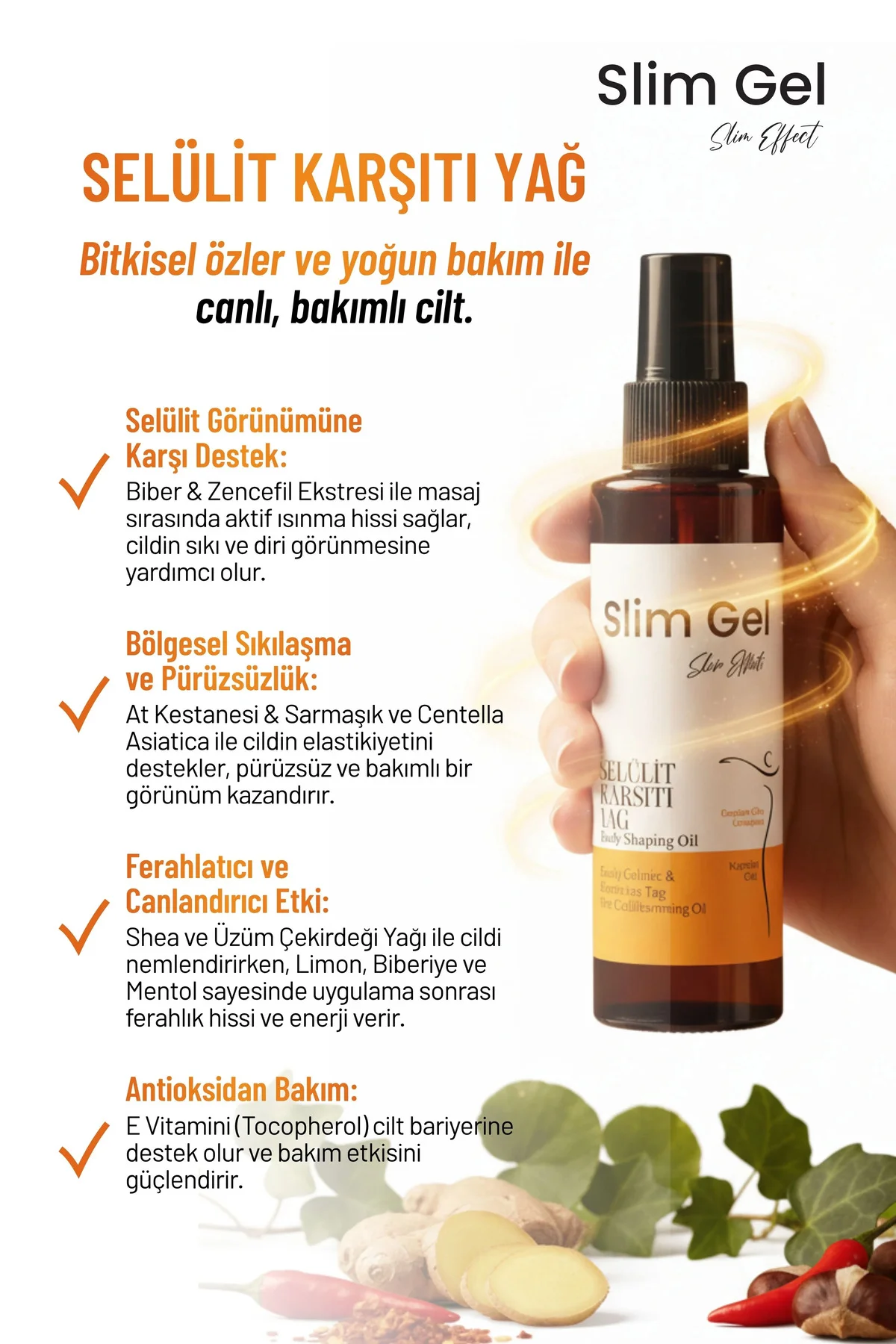 Selülit Karşıtı – Sıkılaştırıcı & Pürüzsüzleştirici Nemlendirici 