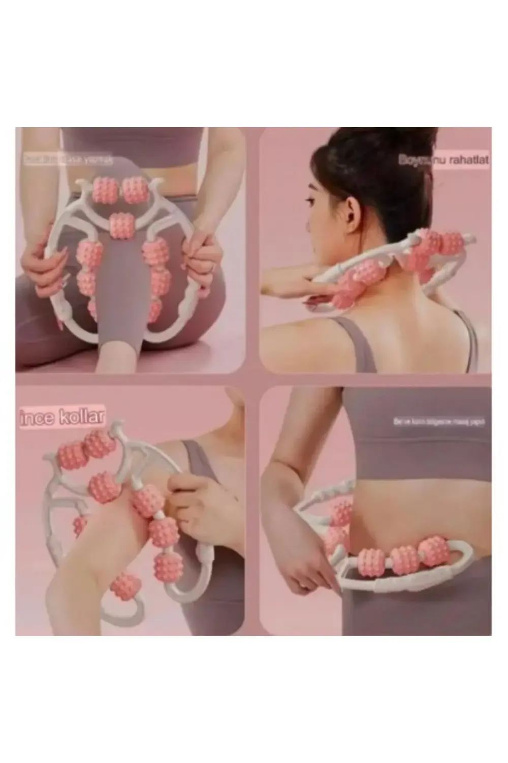 Selülit Masaj Aleti 9 Tekerlekli Lenf Drenaj Rulosu