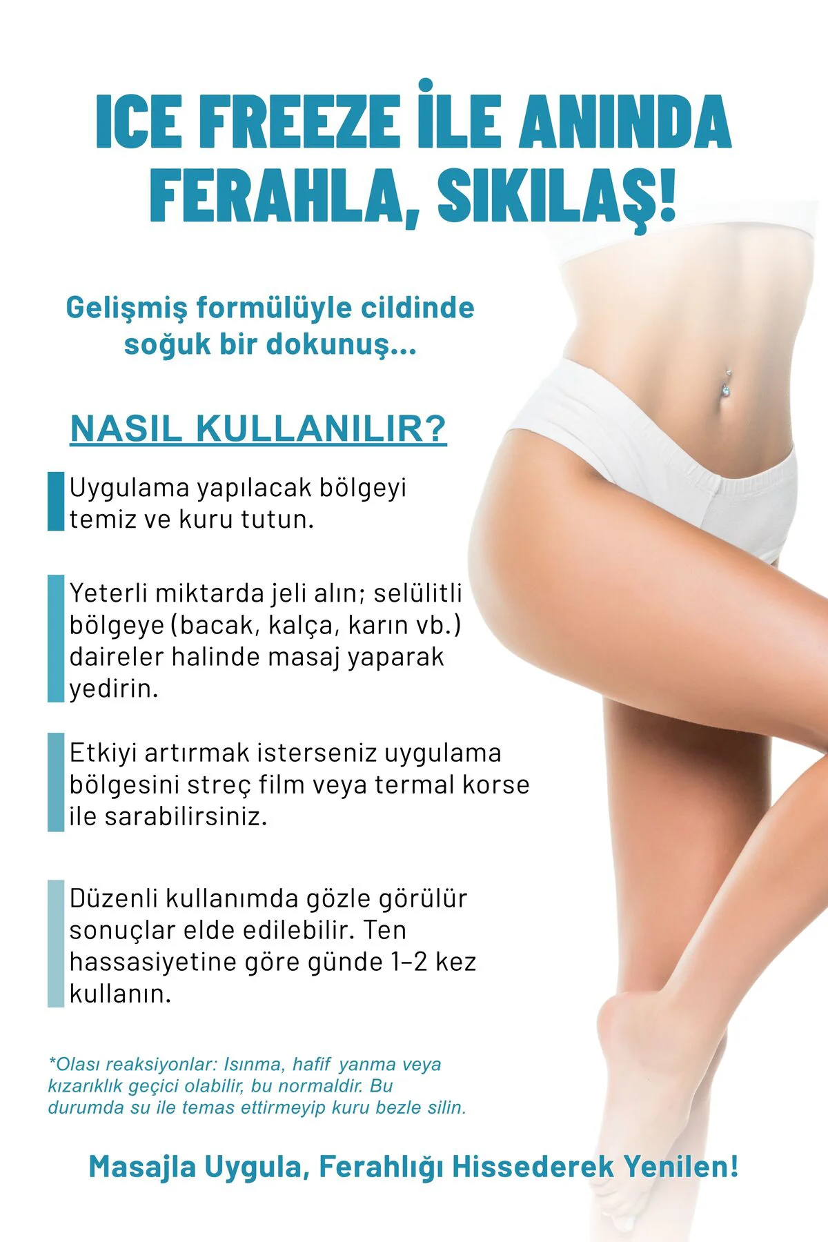 Selülit ve Çatlak Karşıtı Bölgesel İncelme ve Sıkılaştırıcı Buz İ