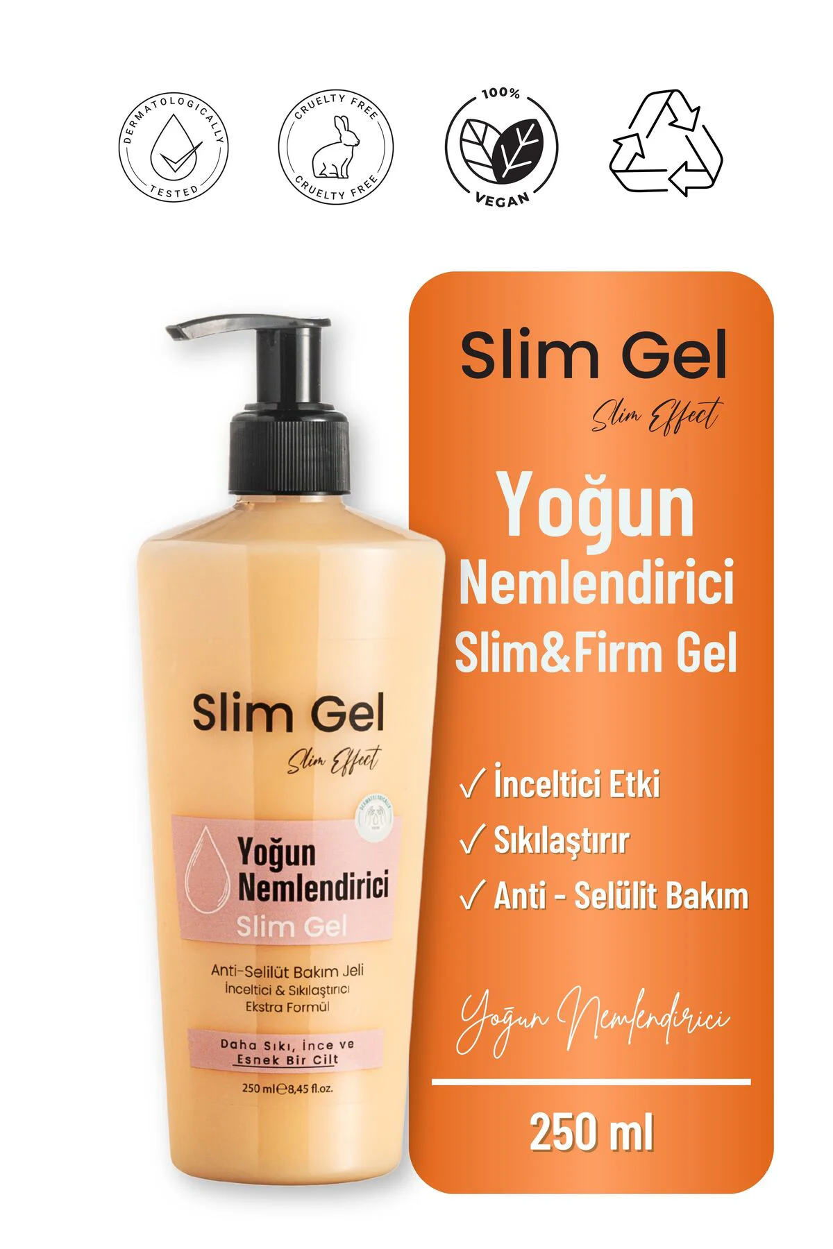 Selülit ve Çatlak Karşıtı & Yoğun Nemlendirici Slim Jel – Kolajen