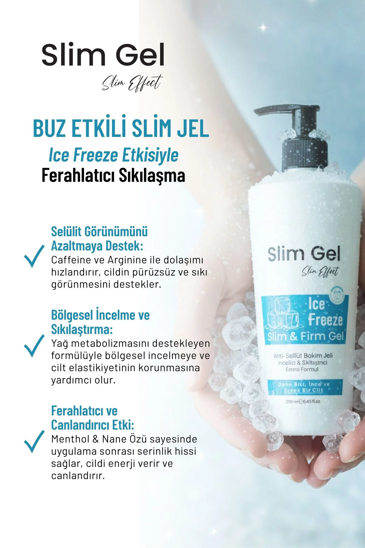 Selülit ve Çatlak Karşıtı Bölgesel İncelme ve Sıkılaştırıcı Buz İ