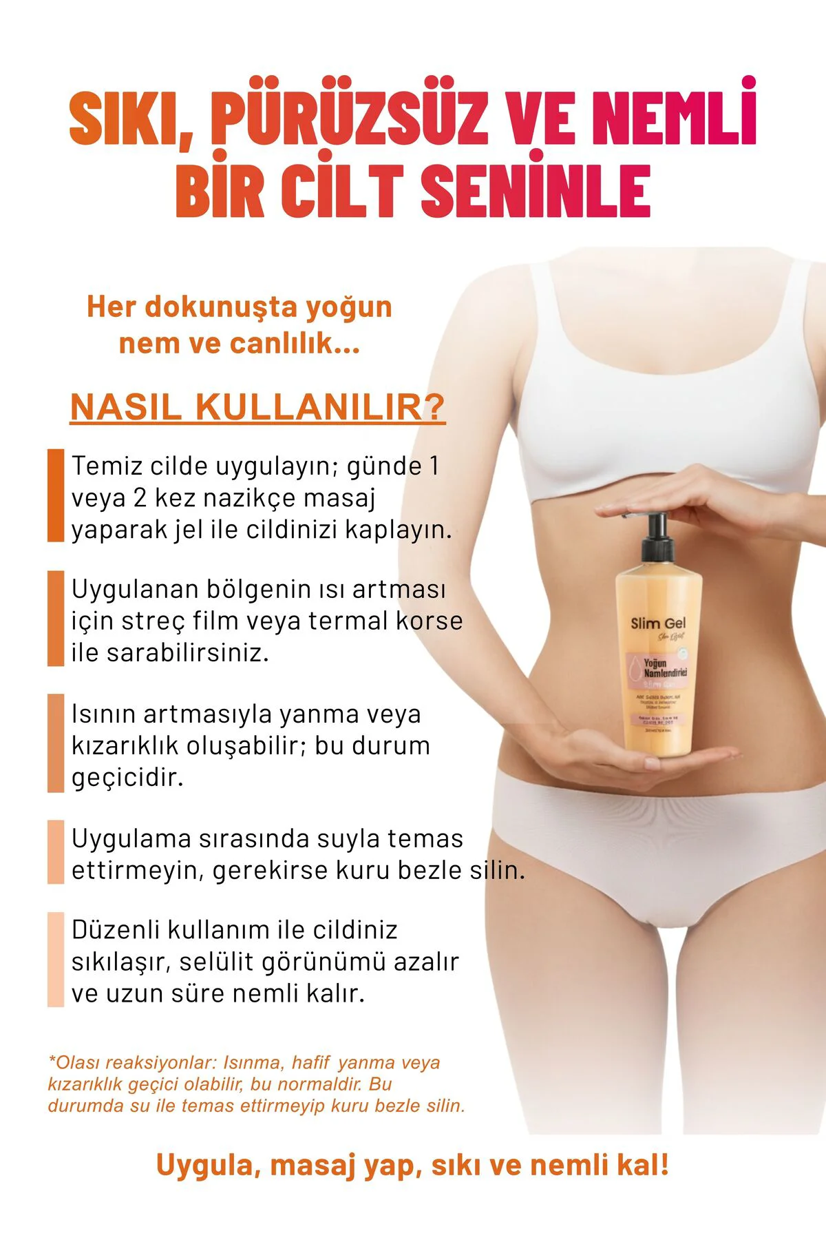 Selülit ve Çatlak Karşıtı & Yoğun Nemlendirici Slim Jel – Kolajen