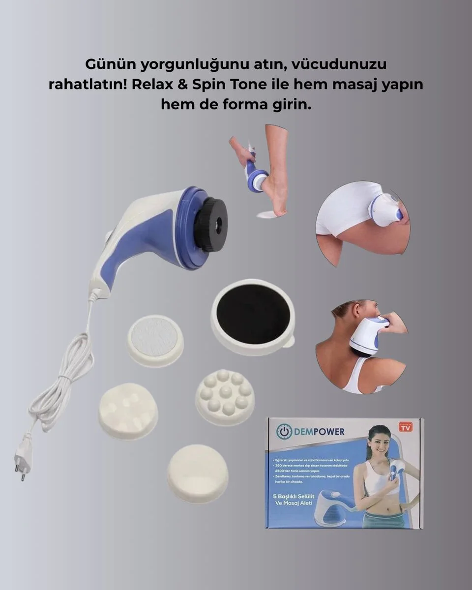 Selülit ve Sıkılaştırıcı Masaj Cihazı - Çok Fonksiyonlu Spor Sonrası Vücut Şekillendirme