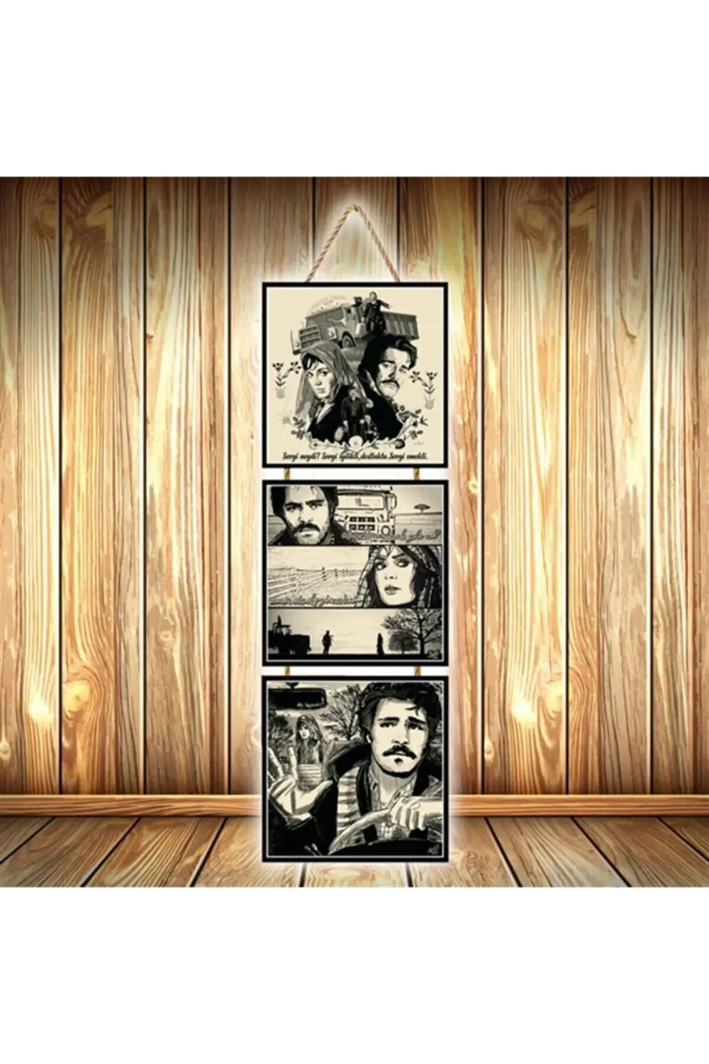 Selvi Boylu Al Yazmalım Replikli Tasarımlı Üçlü Retro Ahşap Poste Fiyatı, Yorumları ve Özellikleri