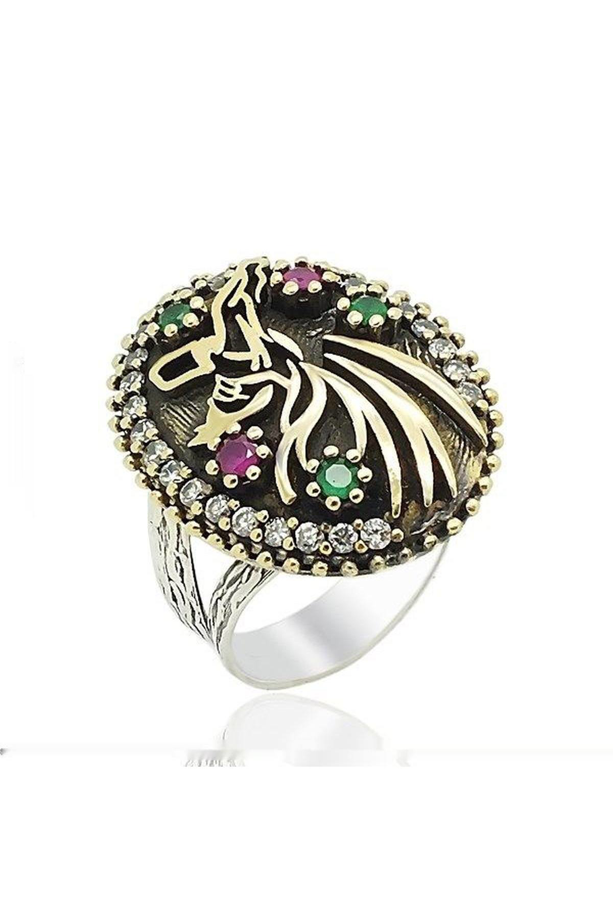 Semazen Serisi Gümüş Otantik Motifli Ayarlanabilir KadınYüzük