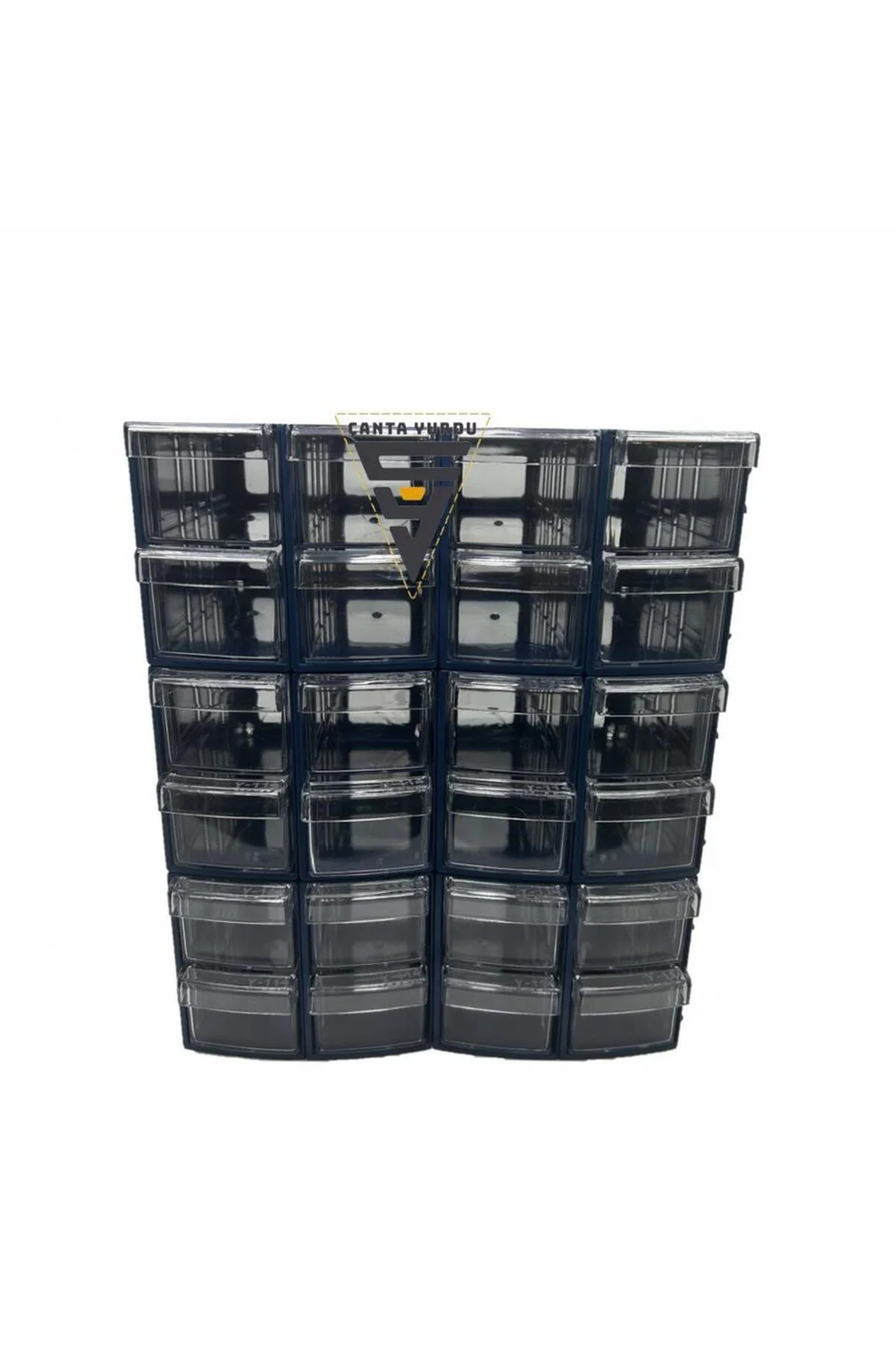 Sembol 114 Plastik Çift Çekmeceli Kutu 155X95x55mm 12 Adet