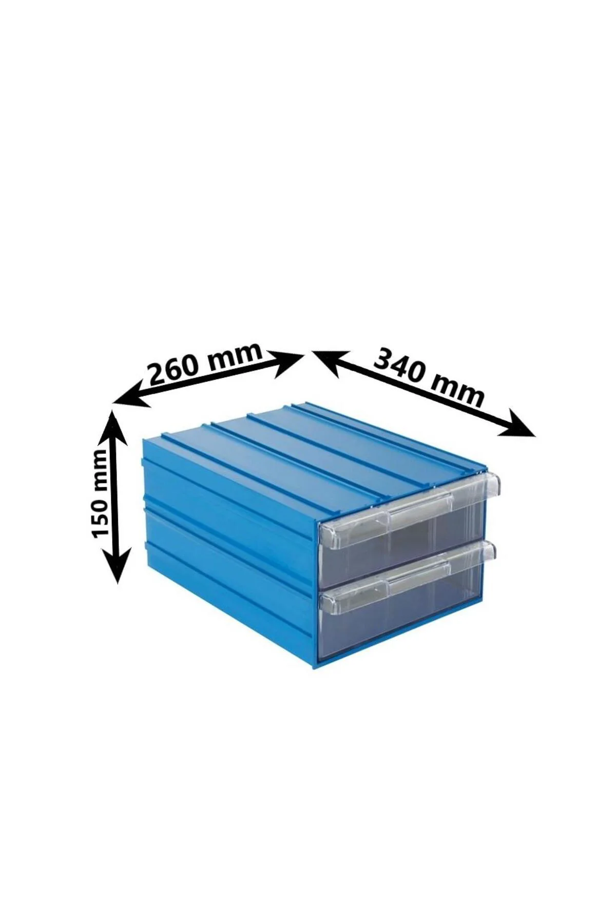 Sembol 512 Plastik Çift Çekmeceli Kutu 340X260x150mm 12 Adet