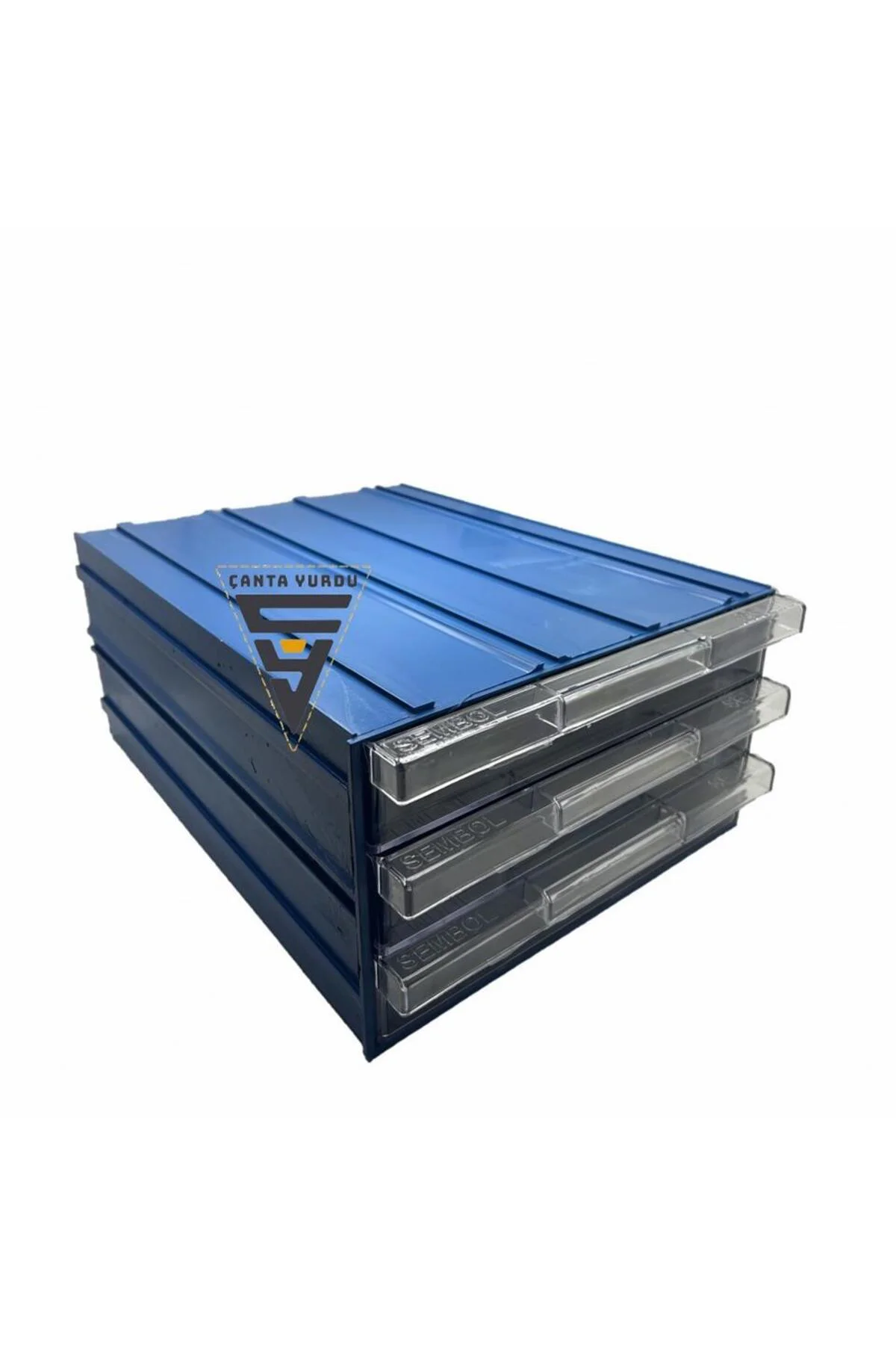 Sembol 513 Plastik Üç Çekmeceli Kutu 340X260x150mm 6 Adet
