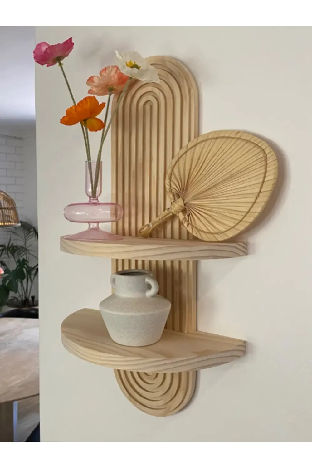 Semplice Dekoratif Duvar Rafı Meşe Ağacı deseni 70cm x 20cm