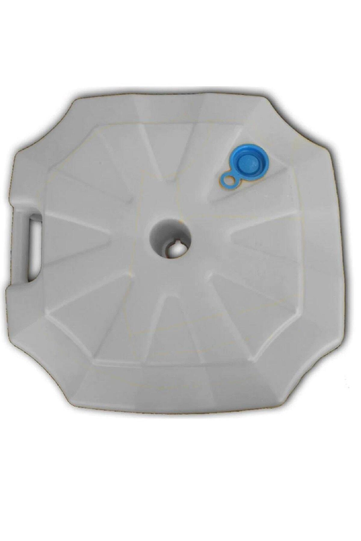 Meka Store Şemsiye Bidonu, Gölgelik Bidonu Beyaz Renkli 20 Lt Hacimli