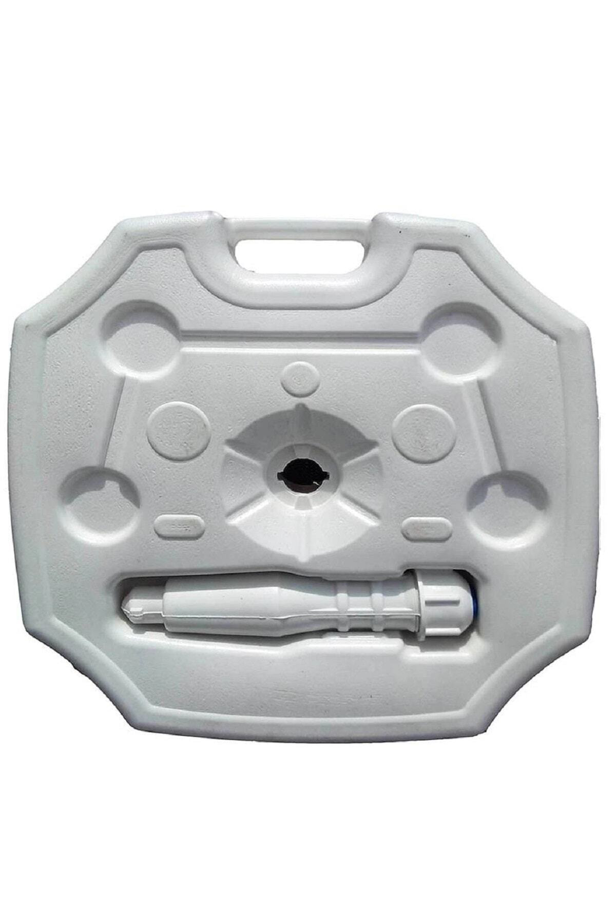 Meka Store Şemsiye Bidonu, Gölgelik Bidonu Beyaz Renkli 20 Lt Hacimli