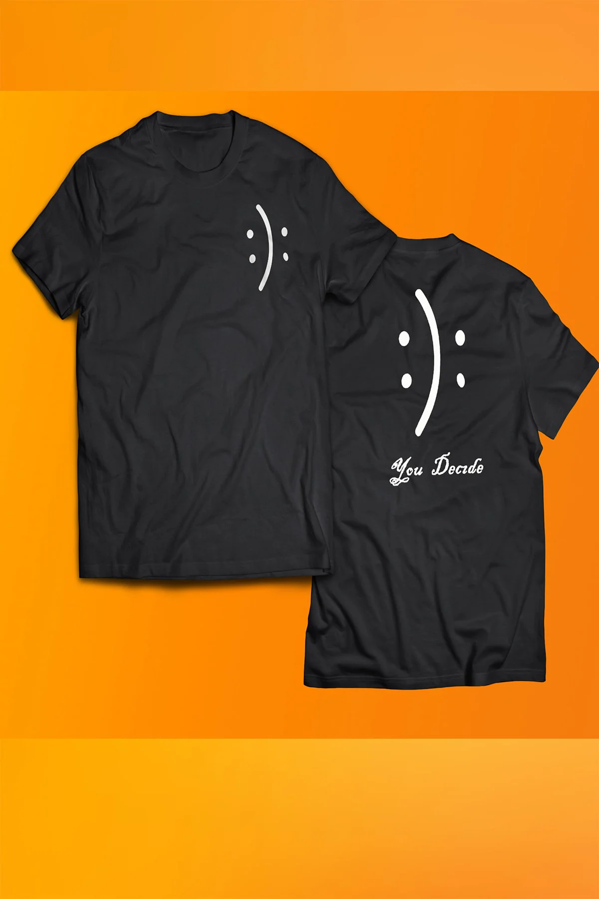 Sen Karar Ver Baskılı %100 Pamuk Oversize T-shirt Büyük Beden Tiş