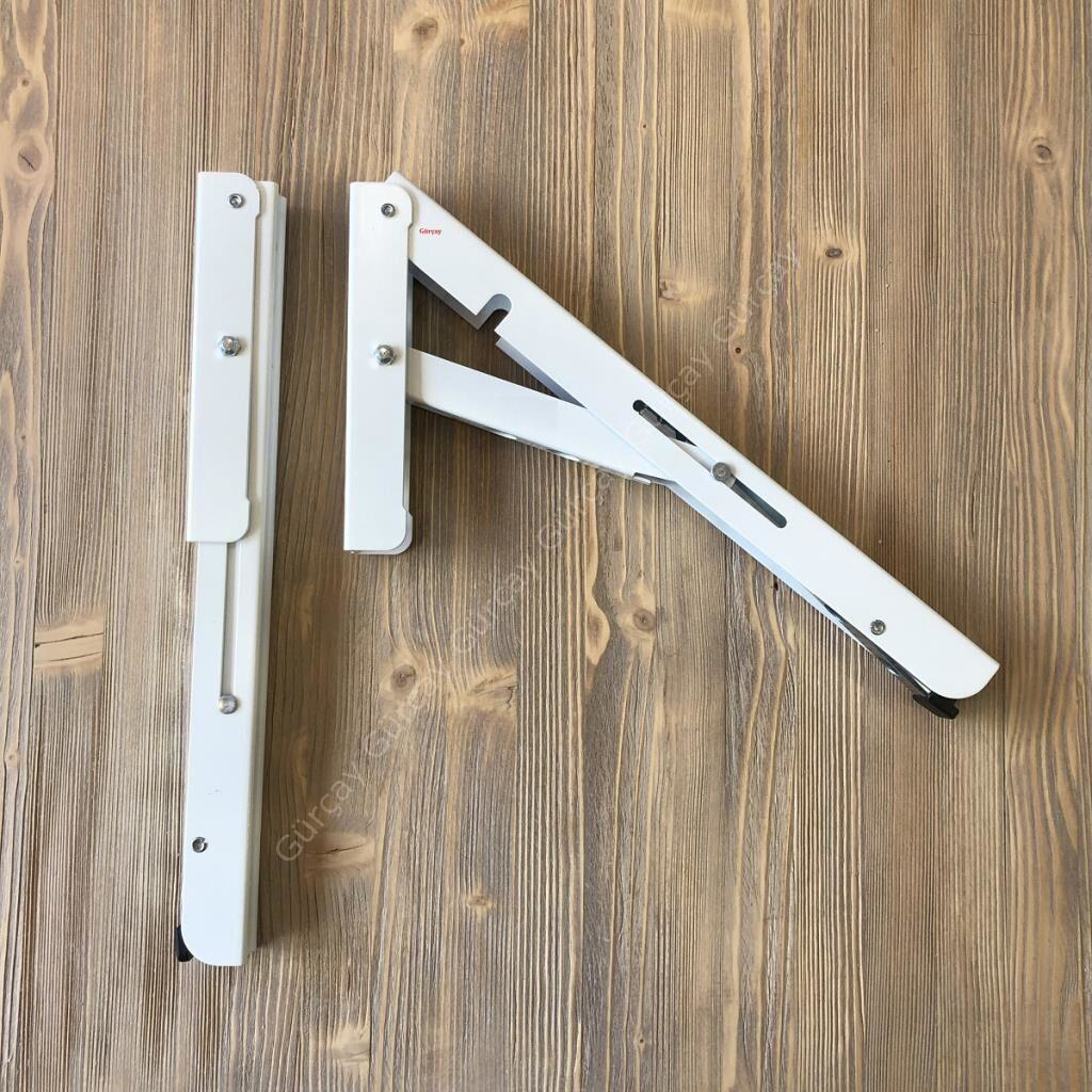 Şen Mandallı Katlanabilir Masa Konsolu Beyaz 40 cm 1 Çift