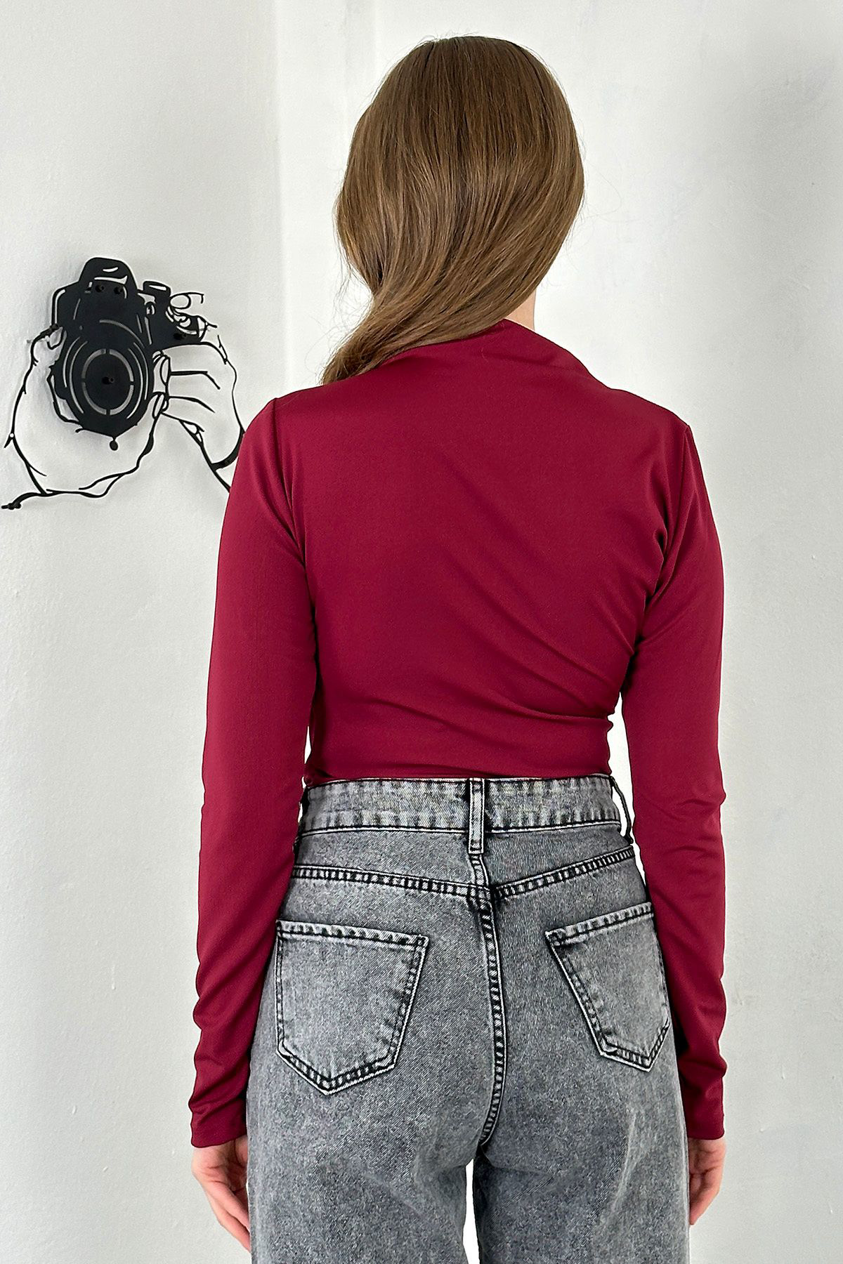 Sendy Kumaş Drapeli Bluz