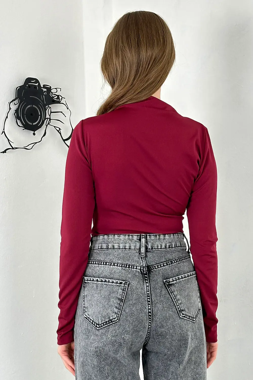 Sendy Kumaş Drapeli Bluz