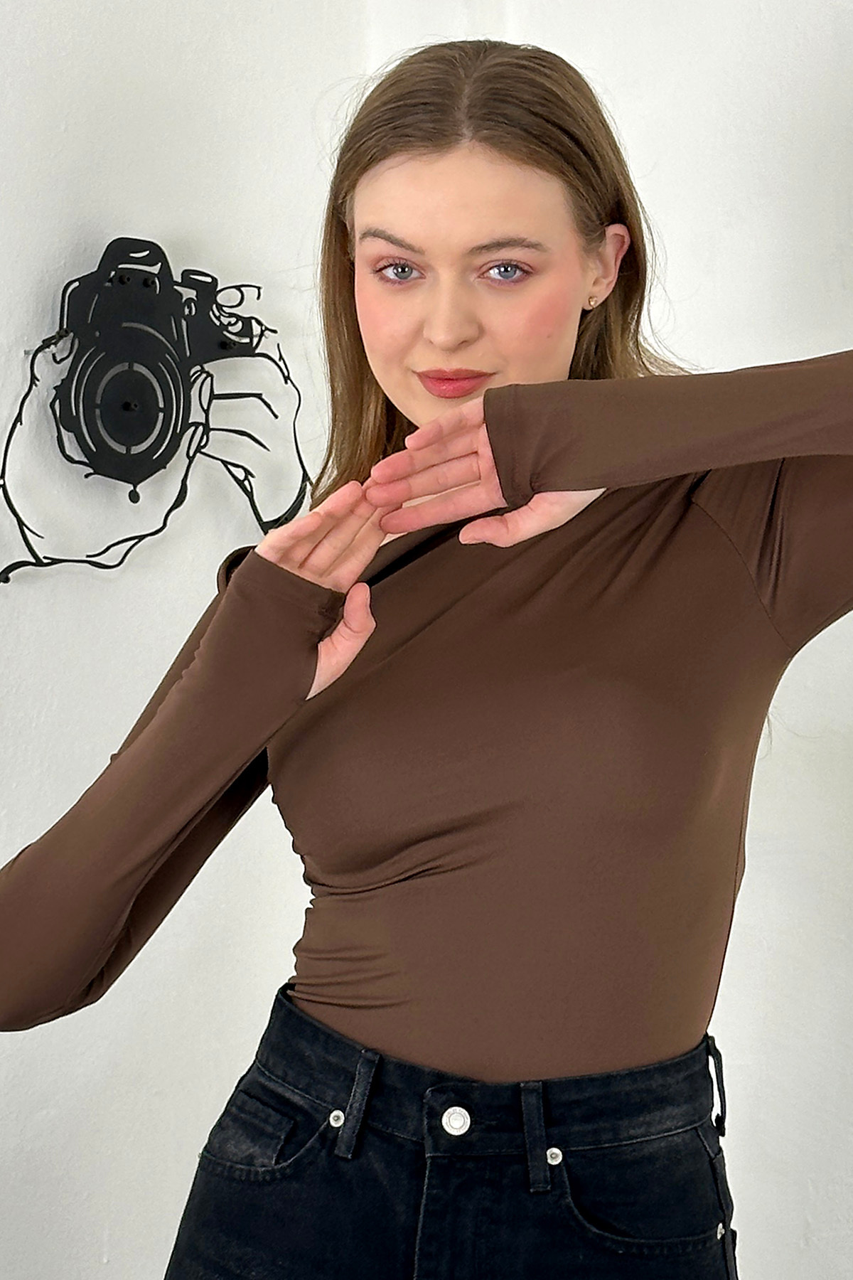 Sendy Kumaş Kadın  Dalgıç Bluz