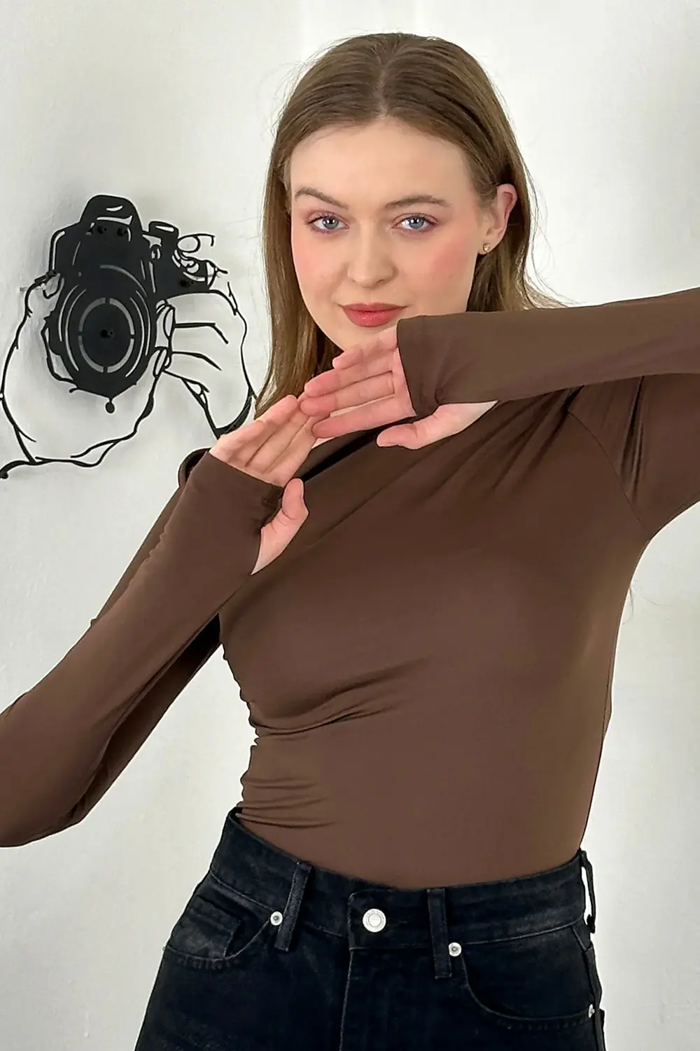 Sendy Kumaş Kadın  Dalgıç Bluz