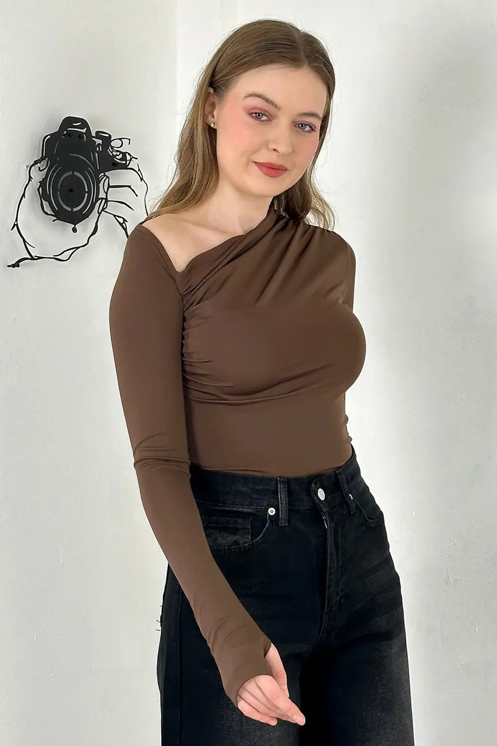 Sendy Kumaş Kadın  Dalgıç Bluz