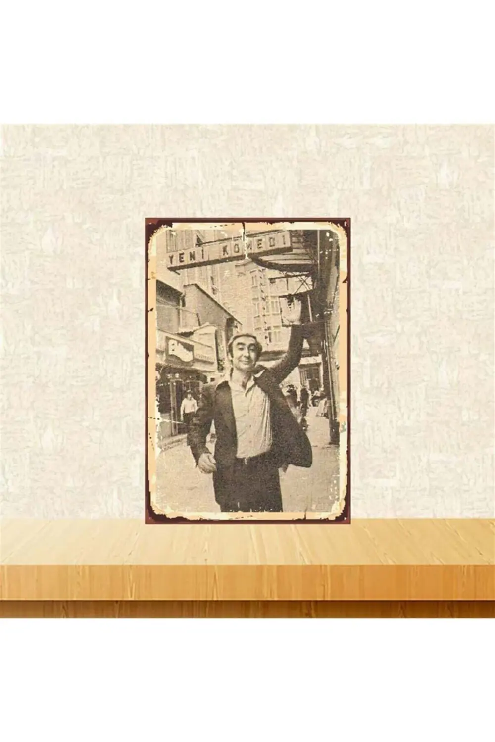 Şener Şen 20-30 Cm Retro Ahşap Poster Tkfx3702