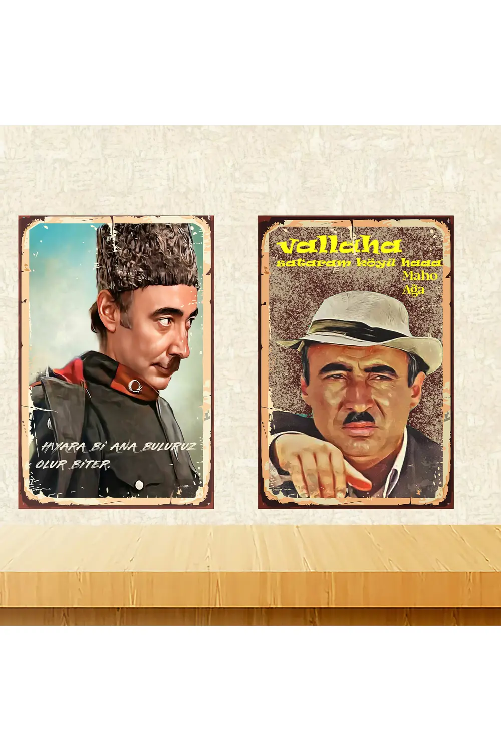 Şener Şen Replikleri Temalı 20 x 30 CM MDF Ahşap Duvar Tablosu Ar