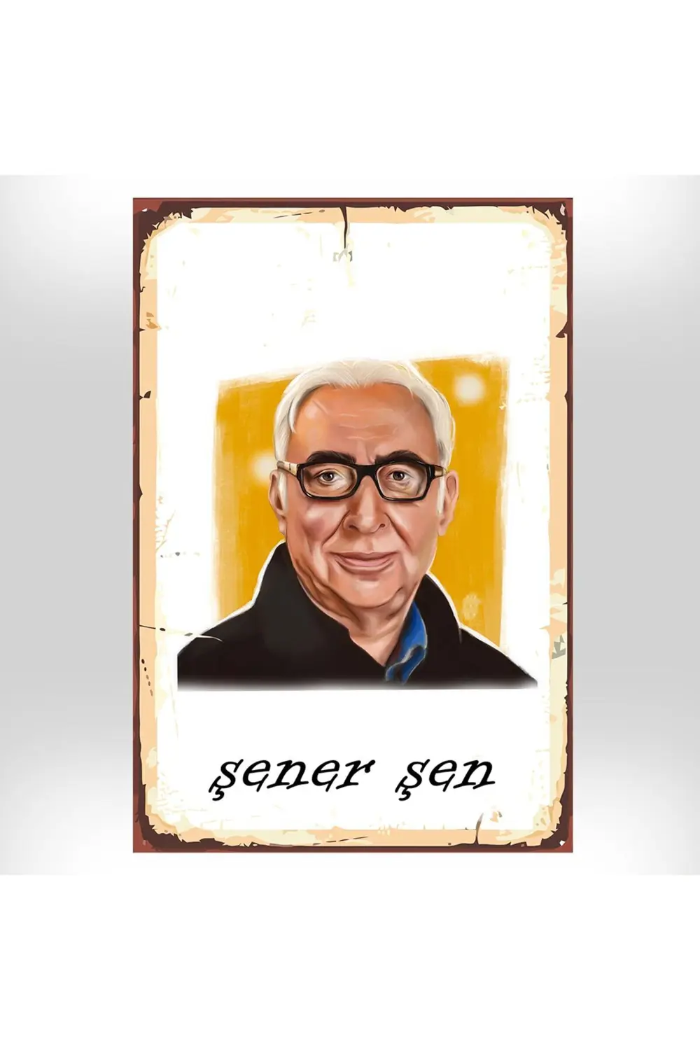 Şener Şen Tasarımlı 20x30 Cm Retro Ahşap Tablo