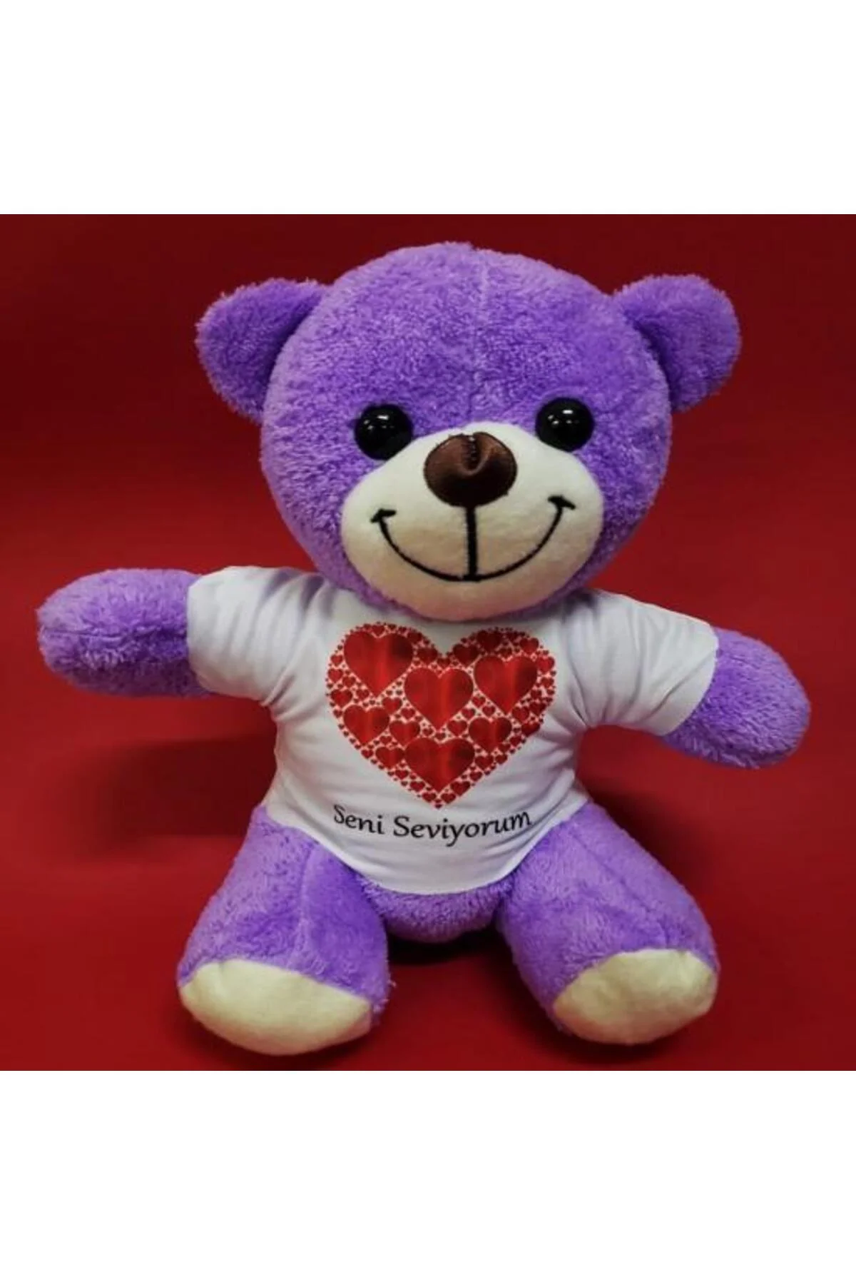 Seni Seviyorum Baskılı Tişörtlü Peluş Ayıcık Seni Seviyorum Baskılı Tişörtlü Peluş Ayıcık