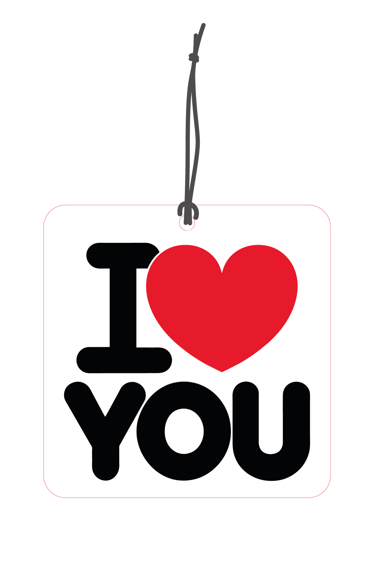 Seni Seviyorum Love You Tasarımlı Oto Kokusu Dikiz Ayna Süsü Torp