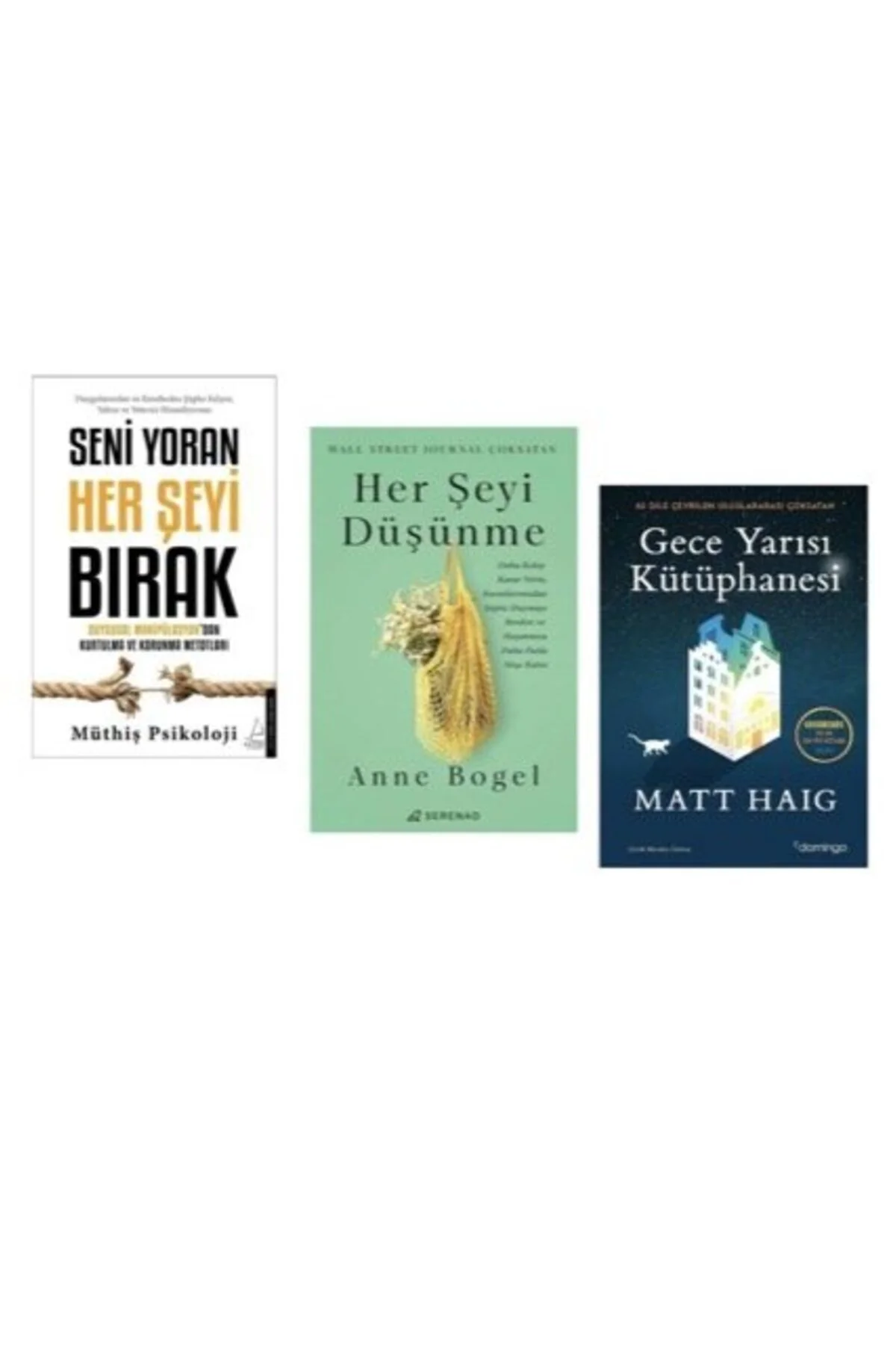 seni yoran herseyi birak+herseyi dusunme+geceyarisi kutuphanesi=(3kitap)