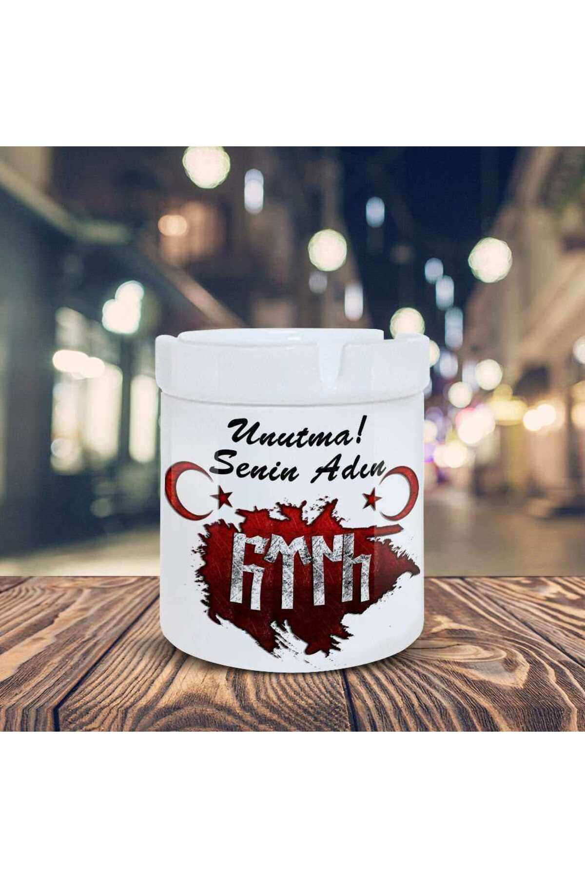 Asilmeydan Senin Adın Göktürkçe Baskılı Küllük Kül Tablası-50612