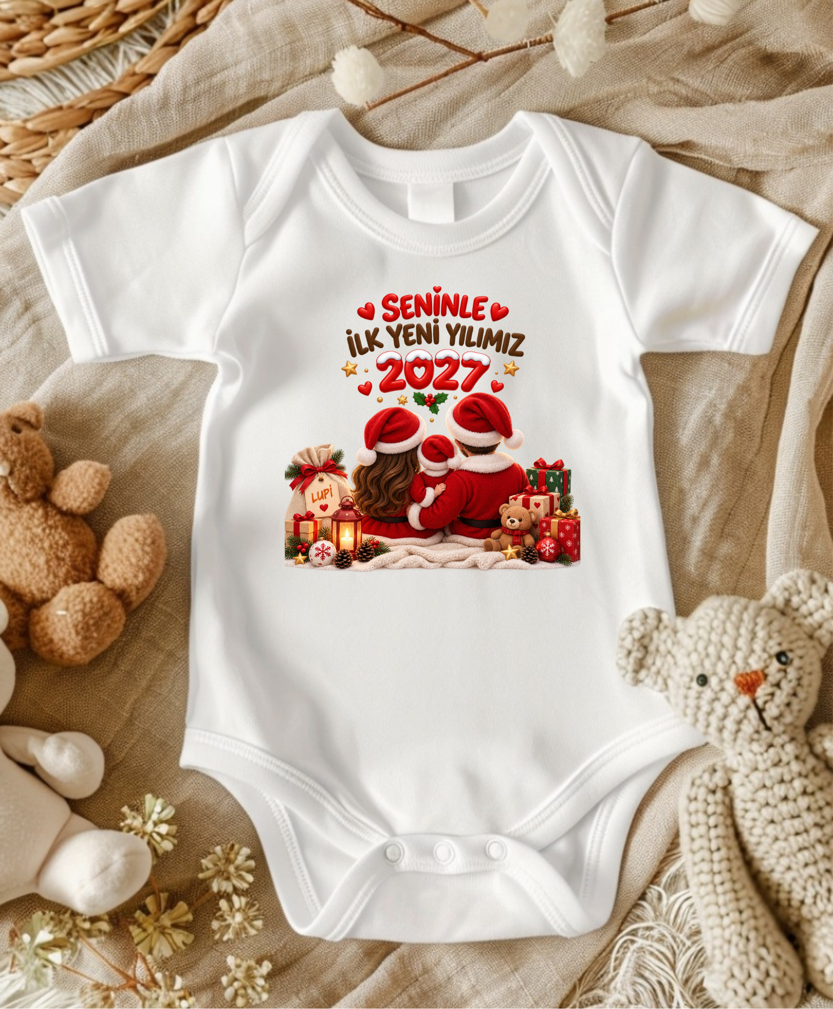 Seninle İlk YENİ Yılımmız Yazılı Bebek Zıbın Fiyatı, Yorumları ve Özellikleri
