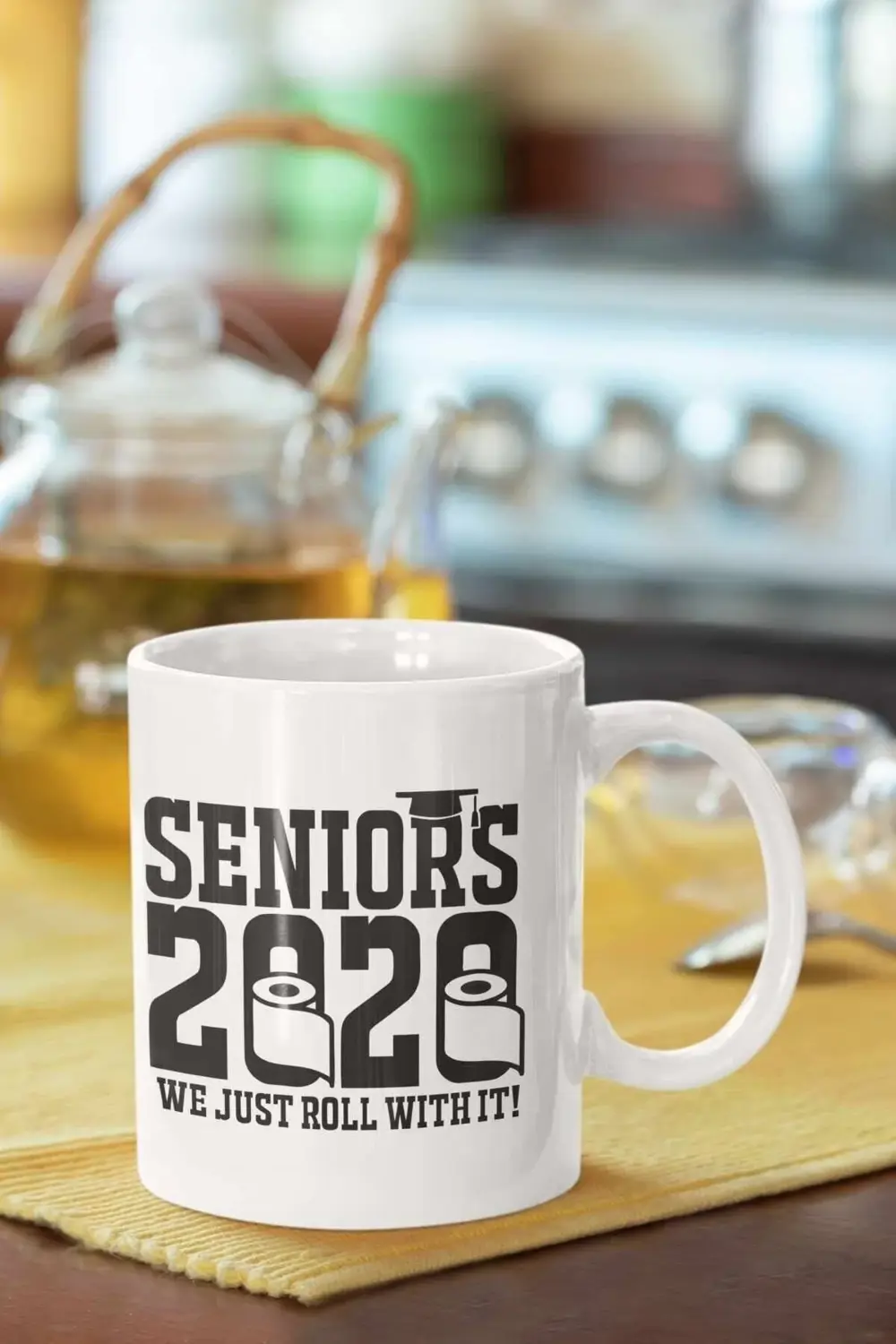 Seniors 2020 We Just Roll With It Baskılı Porselen Kupa Bardak