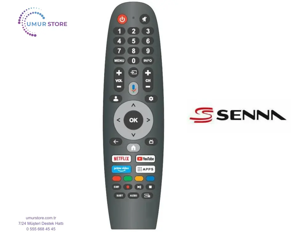 Senna 32GF7000F Google Led Televizyon Kumandası-Mikrofonlu Senna 32GF7000F Google Led Televizyon Kumandası-Mikrofonlu