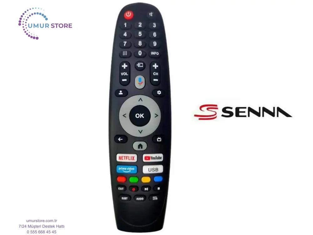 Senna 43SNF9000F Uyumlu Mikrofonlu Android Televizyon Kumandası